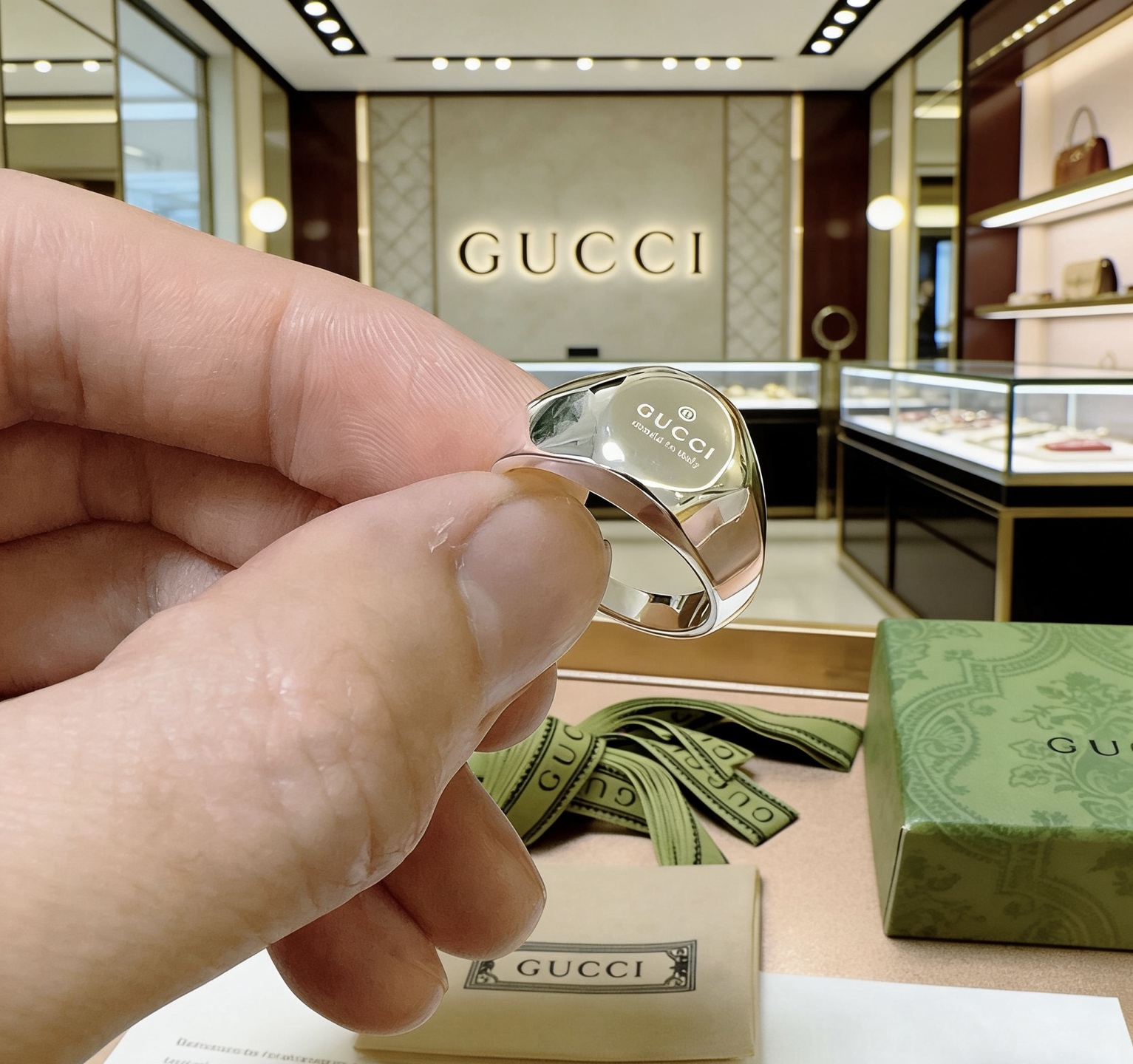 Gucci 𝐆𝐮𝐜𝐜𝐢古驰戒指最新款款式档次更高 Anger Forest系列双G纯手工制作工艺 古驰戒指