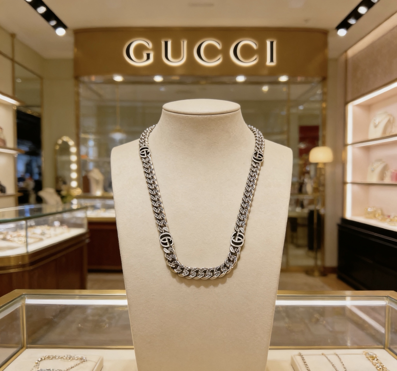 NO:755119,Batch Gucci suit new product release. It is not explosive. It is the first choice for Douyin to bring goods to internet celebrities. The latest chain of Gucci necklace is of higher quality. The same style as the Anger Forest series double G Gucci new art style retro necklace. It makes the high-end clothes more elegant. It has more brand and personality when going out. The details are distressed. The non-market glossy version. This one has been out. The best-selling model in Gucci. Very easy to match, fine jewelry, gucci, necklace.19860909批 古驰套装新品发布 不爆不发 抖音带货网红首选 古驰项链最新款链条档次更高明星同款Anger Forest系列双g古驰新品艺术风格复古项链 让高档的衣服搭配更有气质 出去更有牌面和个性 细节对版做旧处理 非市面亮面版型 这款一直在出 古驰里面热卖款 非常好搭配,饰品精品,gucci,necklace,Jewelry