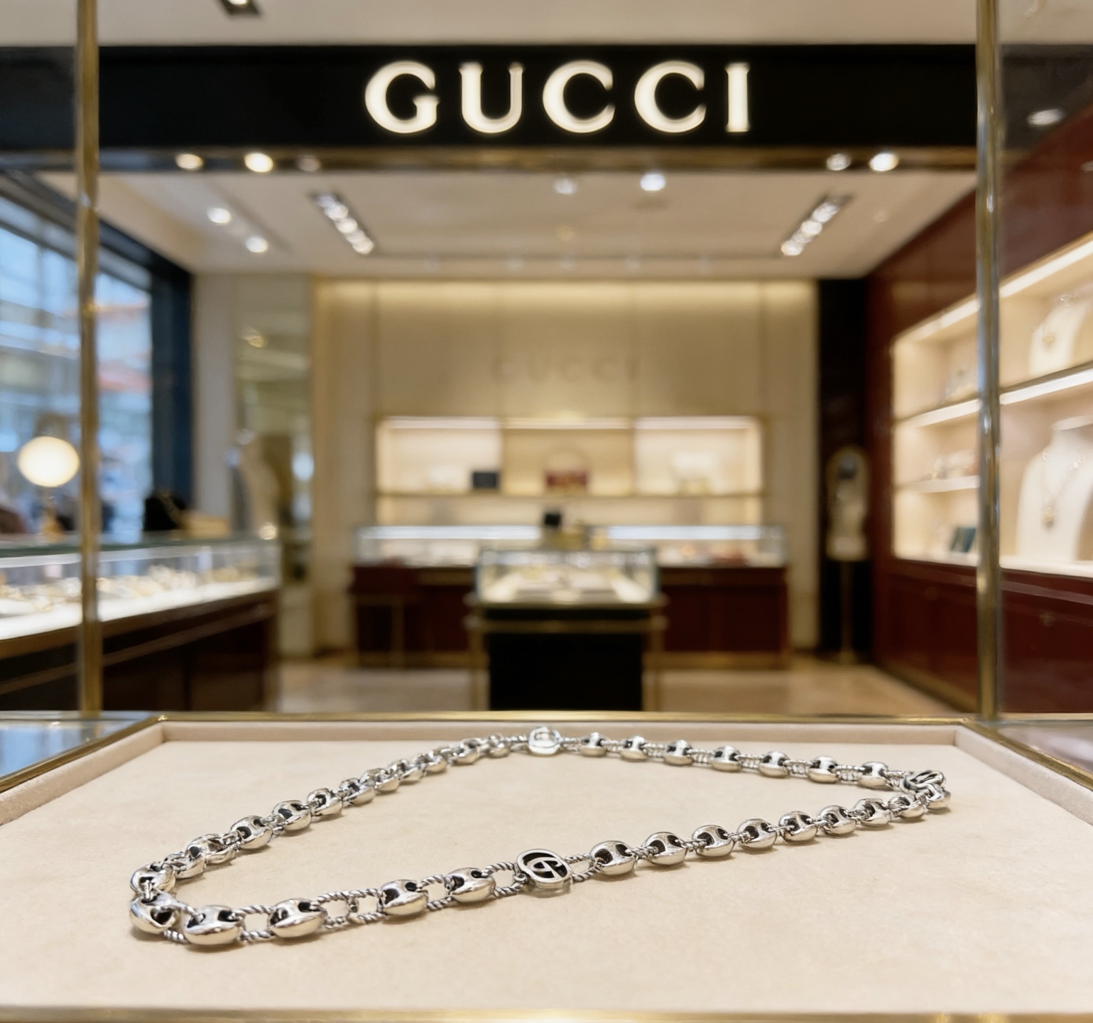 Gucci 奢华款𝐆𝐮𝐜𝐜𝐢古驰项链最新款链条档次更高