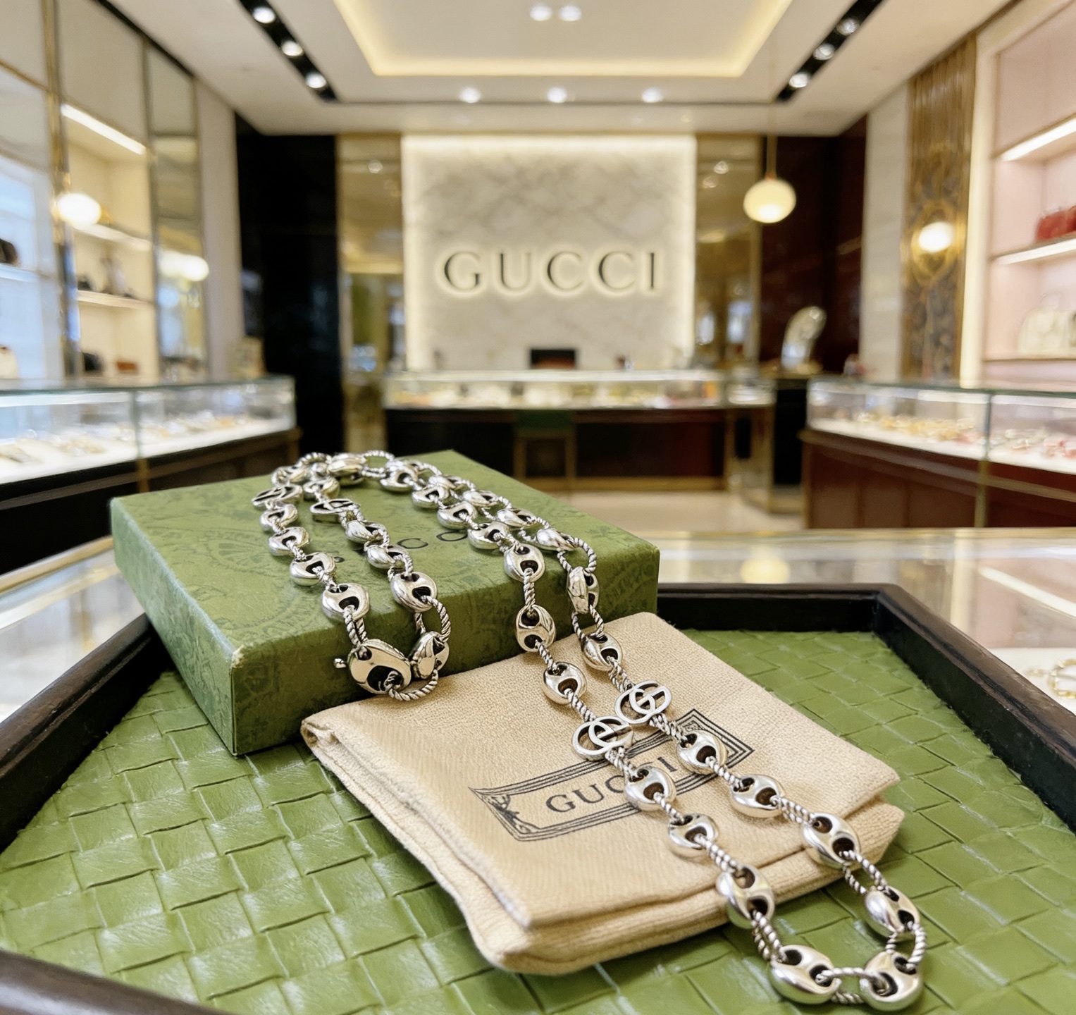 Gucci 奢华款𝐆𝐮𝐜𝐜𝐢古驰项链最新款链条档次更高