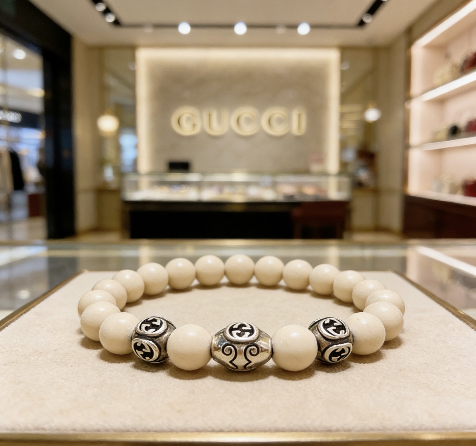 Gucci 𝐆𝐮𝐜𝐜𝐢古驰手链 最新款天然黄玉手链档次更高 Anger Forest系列双G天然黄玉手链