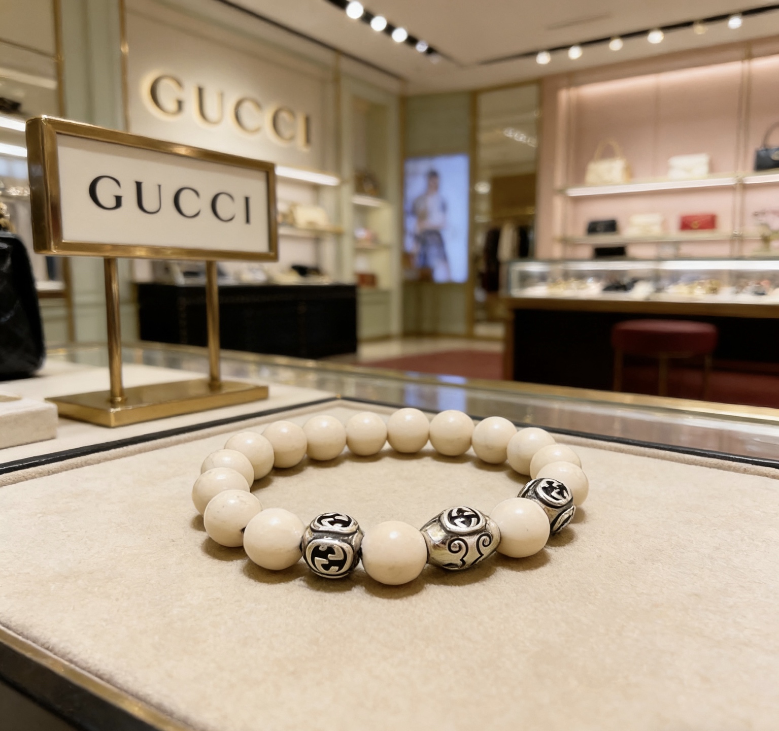Gucci 𝐆𝐮𝐜𝐜𝐢古驰手链 最新款天然黄玉手链档次更高 Anger Forest系列双G天然黄玉手链