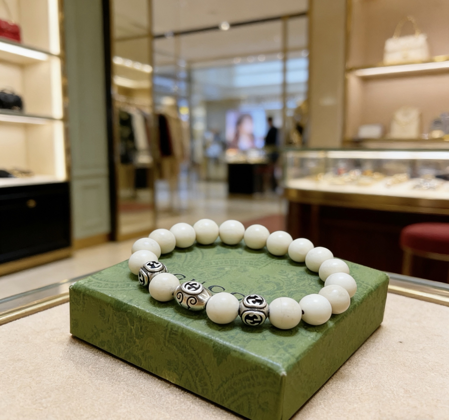 Gucci 𝐆𝐮𝐜𝐜𝐢古驰手链 最新款天然黄玉手链档次更高 Anger Forest系列双G天然黄玉手链