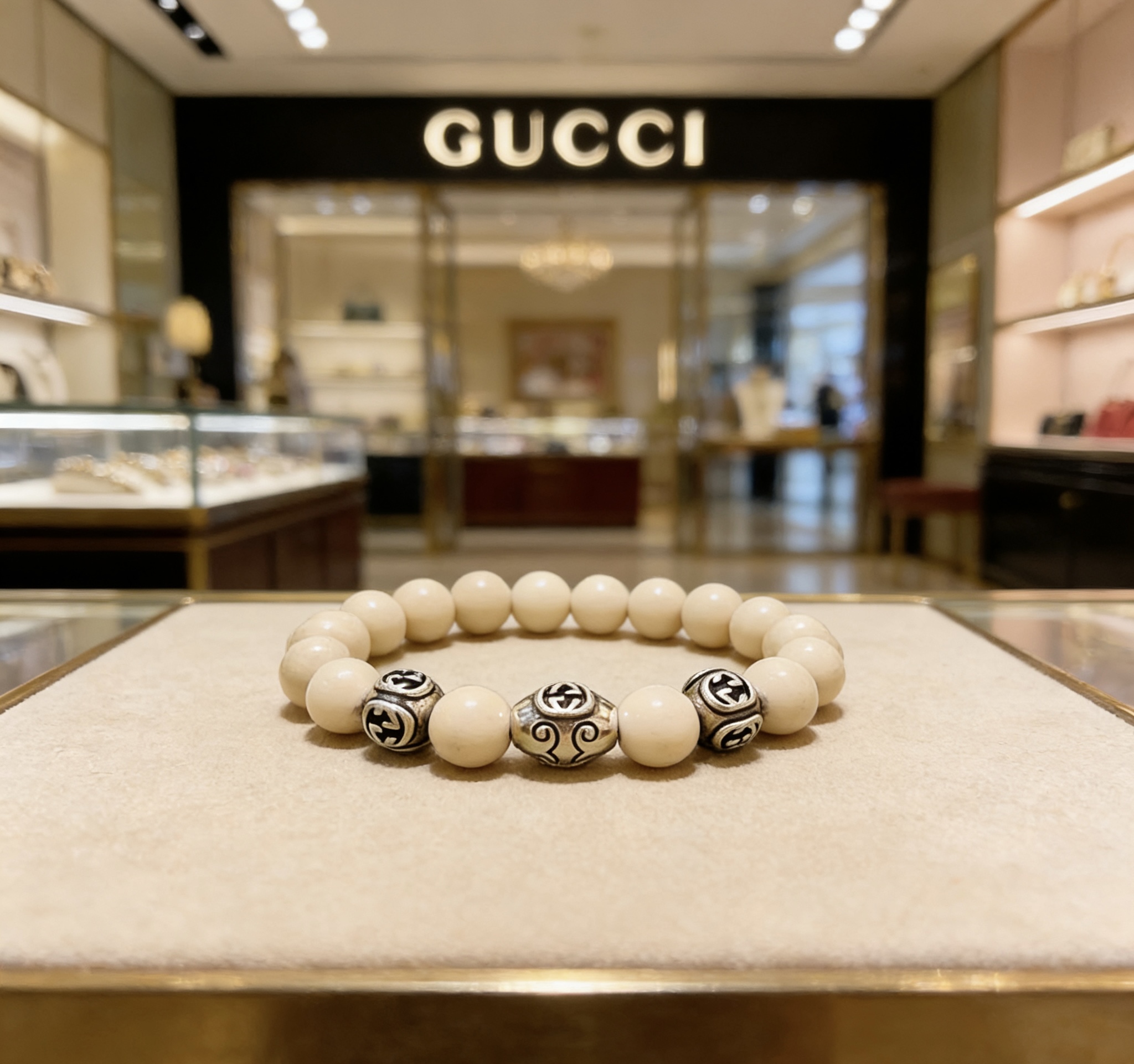 Gucci 𝐆𝐮𝐜𝐜𝐢古驰手链 最新款天然黄玉手链档次更高 Anger Forest系列双G天然黄玉手链