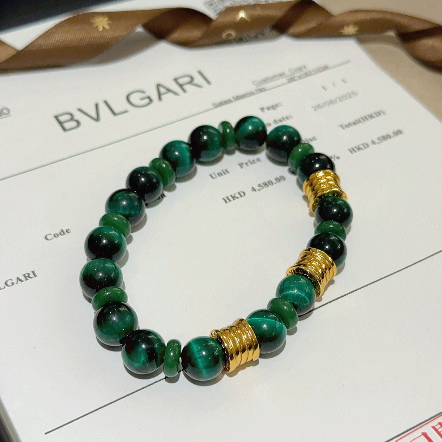 Bvlgari 宝格丽手链V金材质 BVLGARI宝格丽 DIVAS‘ DREAM 系列 天然虎眼石手链品相完美