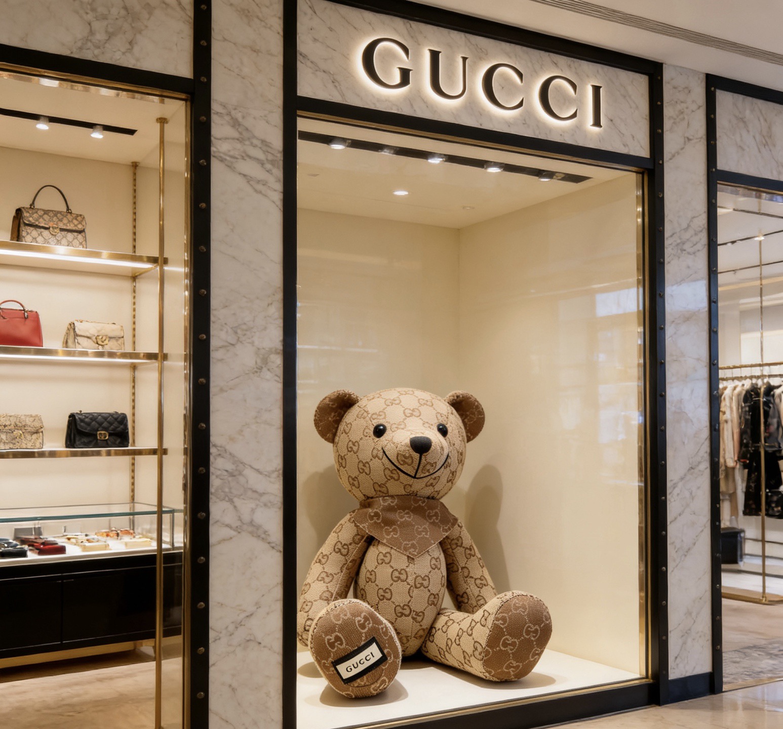 Gucci 来袭 古驰官网首发新品小熊玩偶独家高品质发售 出口法国订单新品发布 古驰的的一款小熊公仔