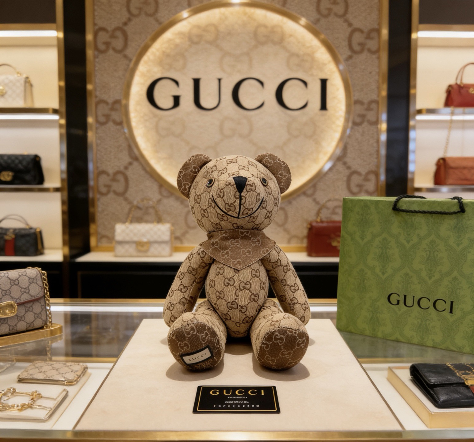 Gucci 来袭 古驰官网首发新品小熊玩偶独家高品质发售 出口法国订单新品发布 古驰的的一款小熊公仔