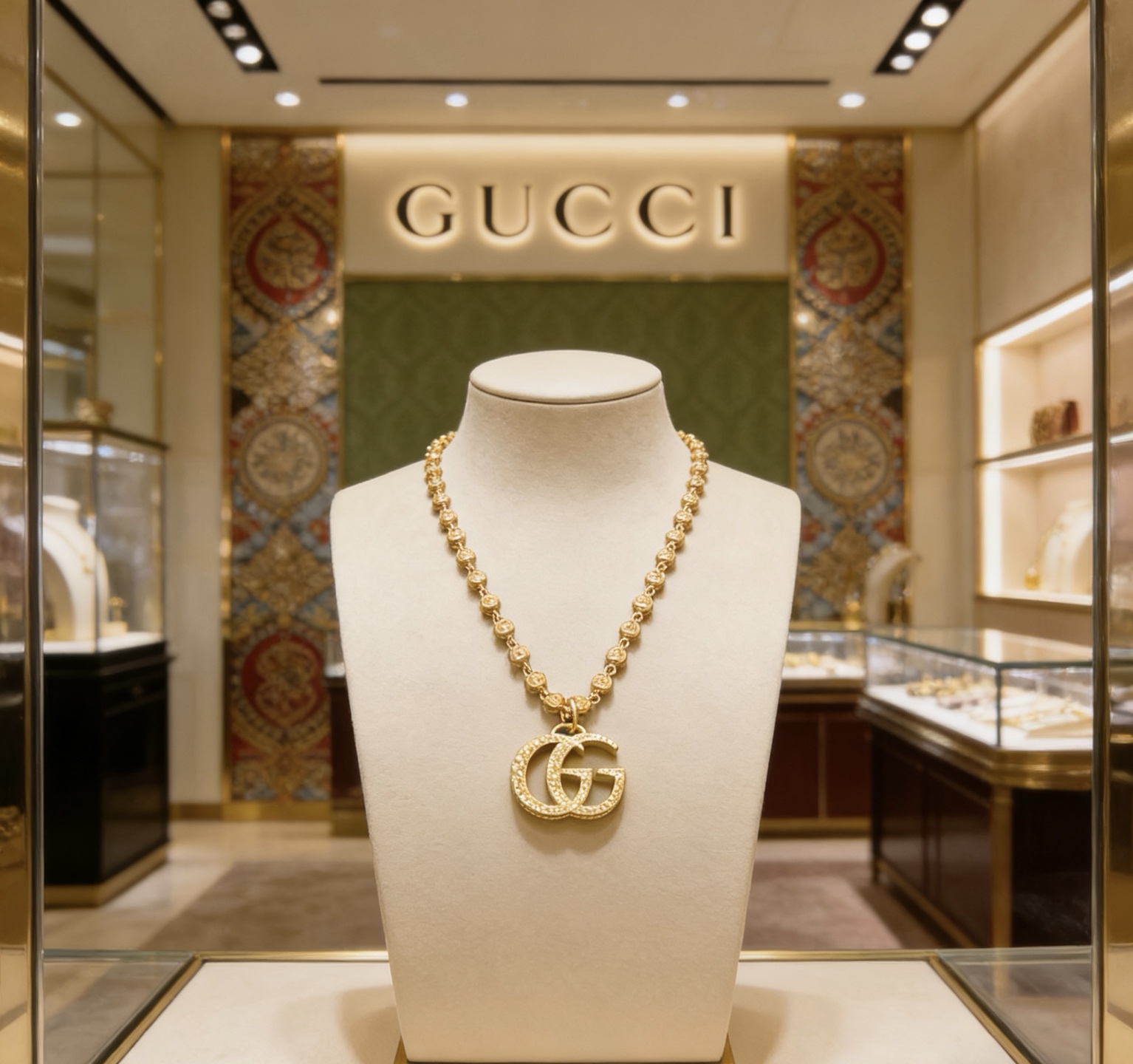 Gucci 𝐆𝐮𝐜𝐜𝐢古驰项链最新款链条档次更高 Anger Forest系列双G 项链黄金系列项链