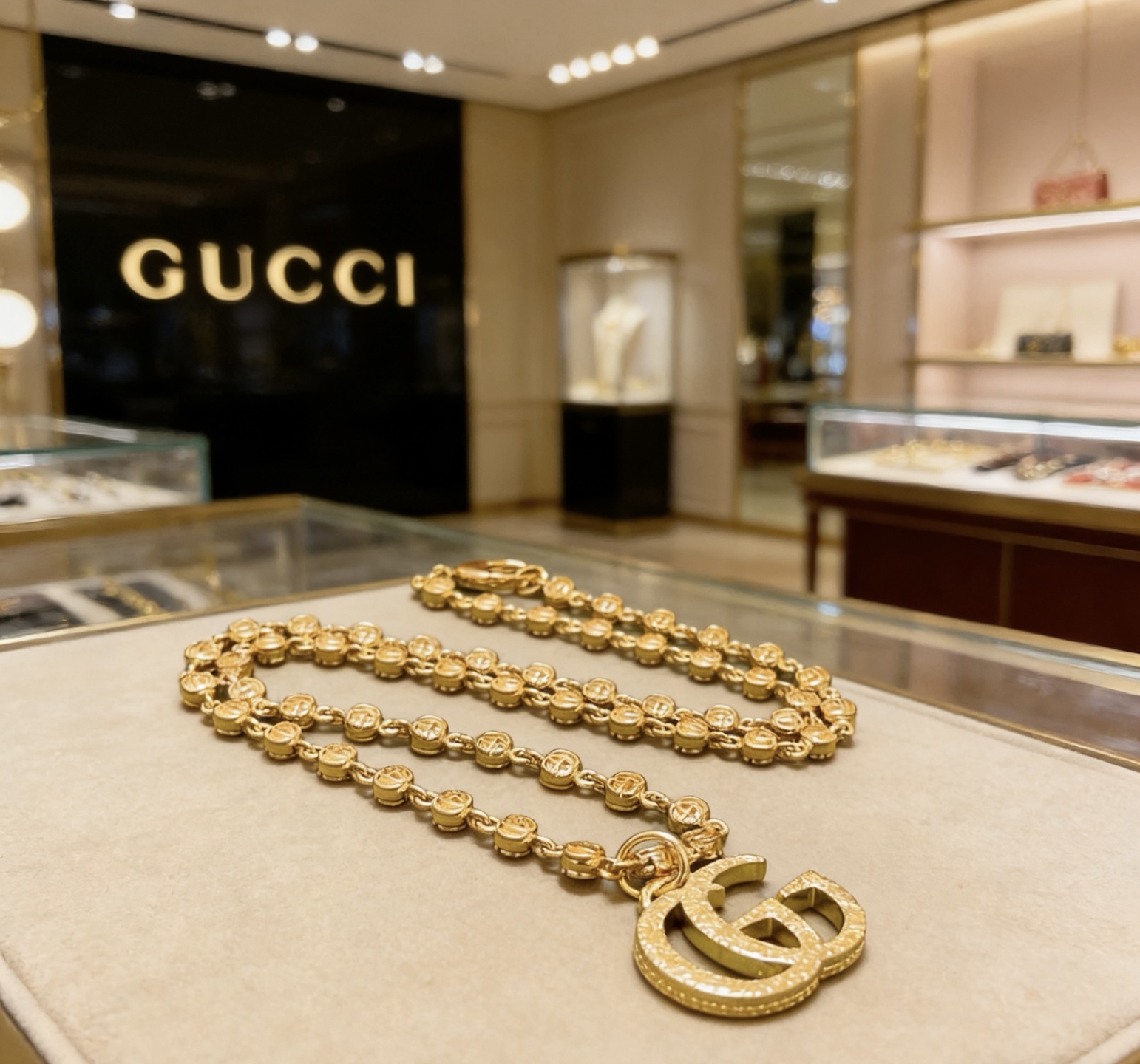 Gucci 𝐆𝐮𝐜𝐜𝐢古驰项链最新款链条档次更高 Anger Forest系列双G 项链黄金系列项链