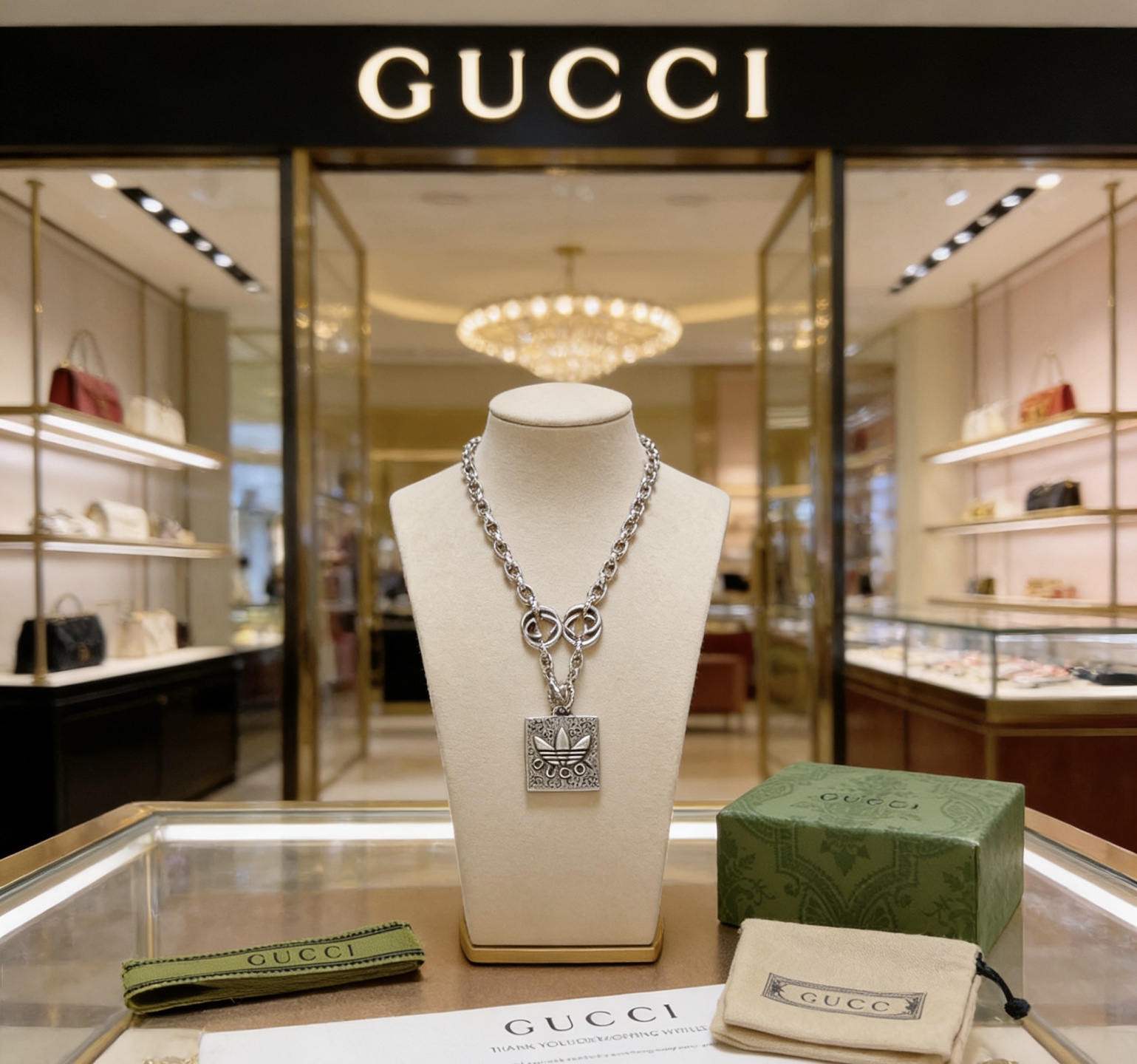 Gucci 𝐆𝐮𝐜𝐜𝐢古驰项链最新款链条档次更高 Anger Forest系列双G 项链黄金系列项链