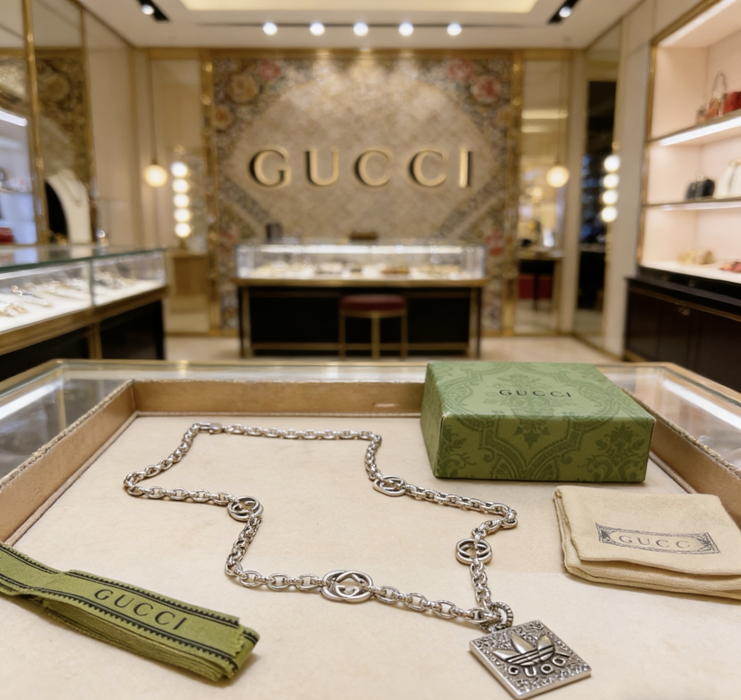Gucci 𝐆𝐮𝐜𝐜𝐢古驰项链最新款链条档次更高 Anger Forest系列双G 项链黄金系列项链