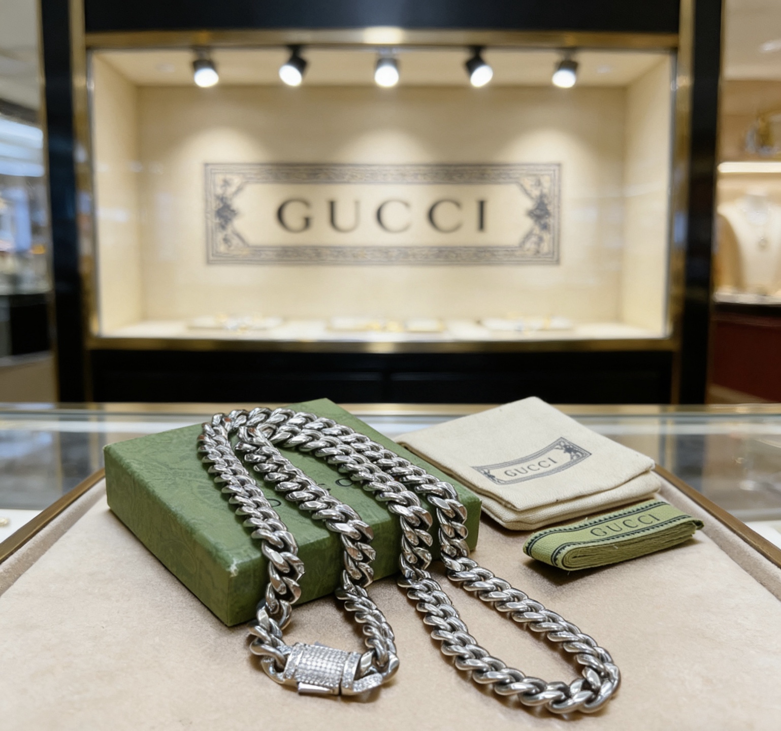 Gucci 不爆不上 𝐆𝐮𝐜𝐜𝐢古驰项链最新款链条档次更高周六福周大福金店