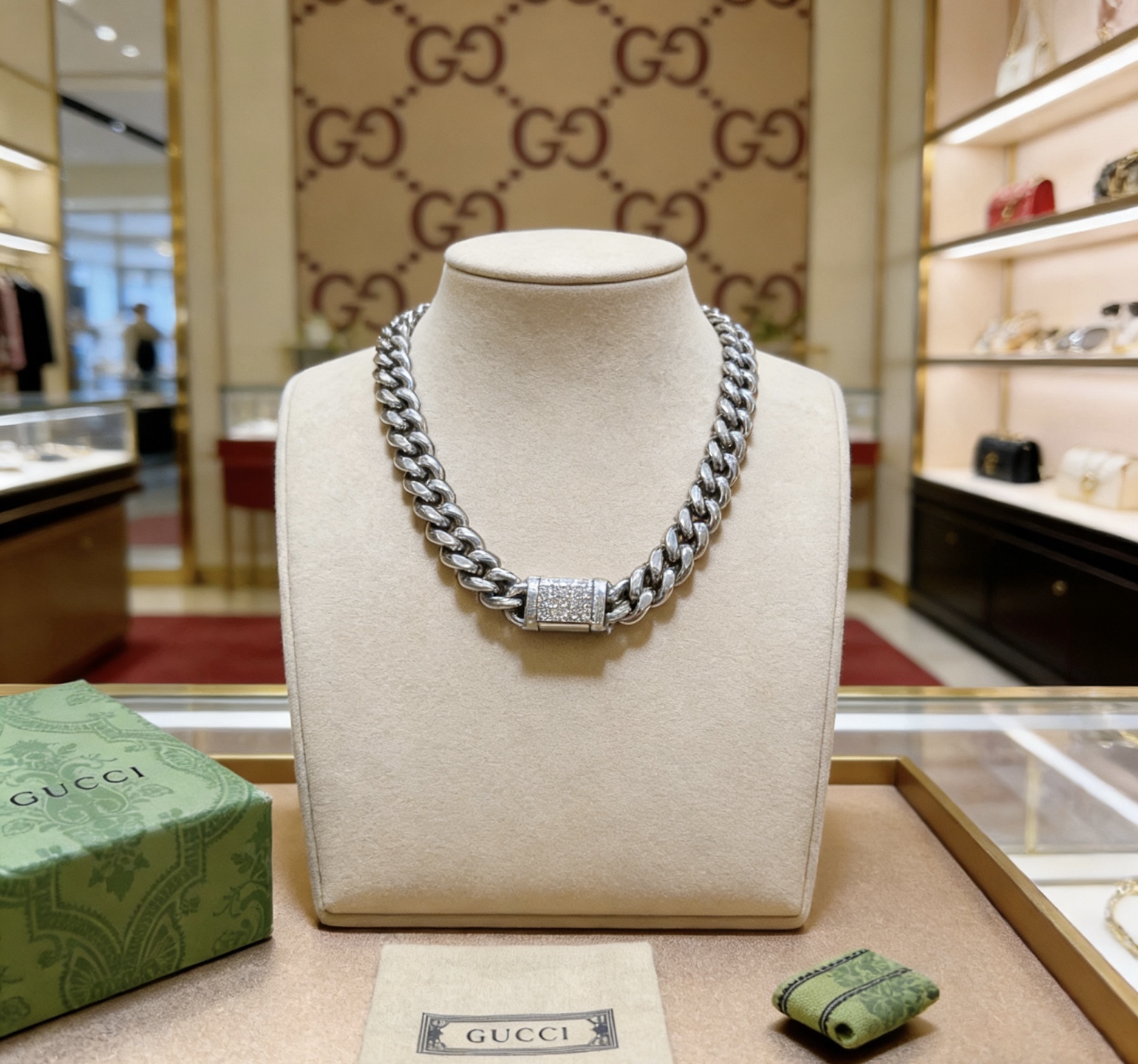 Gucci 不爆不上 𝐆𝐮𝐜𝐜𝐢古驰项链最新款链条档次更高周六福周大福金店
