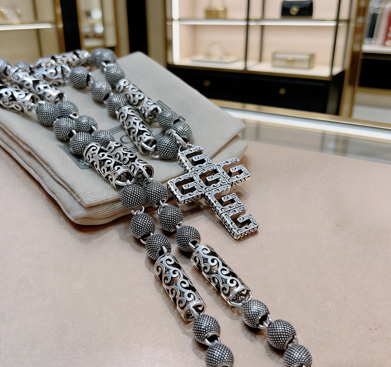 Gucci 𝐆𝐮𝐜𝐜𝐢古驰项链最新款链条档次更高 Anger Forest系列双G 项链系列项链