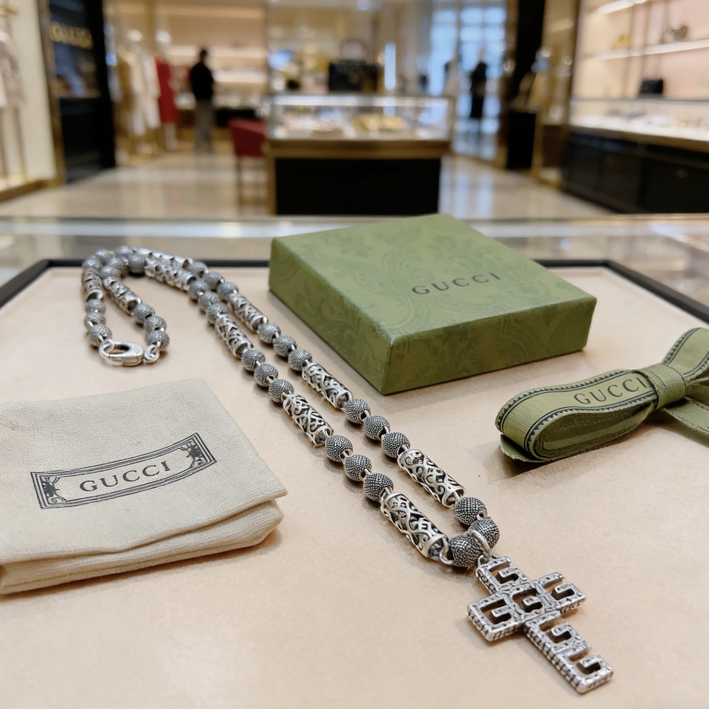 Gucci 𝐆𝐮𝐜𝐜𝐢古驰项链最新款链条档次更高 Anger Forest系列双G 项链系列项链