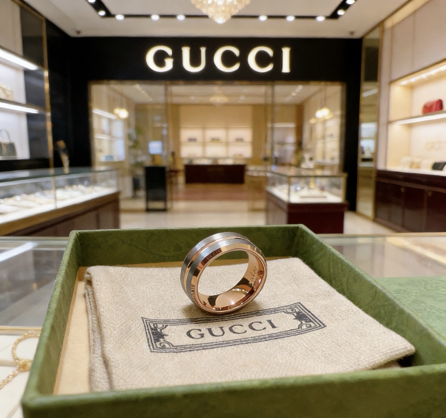 Gucci 𝐆𝐮𝐜𝐜𝐢古驰戒指最新款款式档次更高 Anger Forest系列v金质感双G纯手工制作工艺 古驰戒指