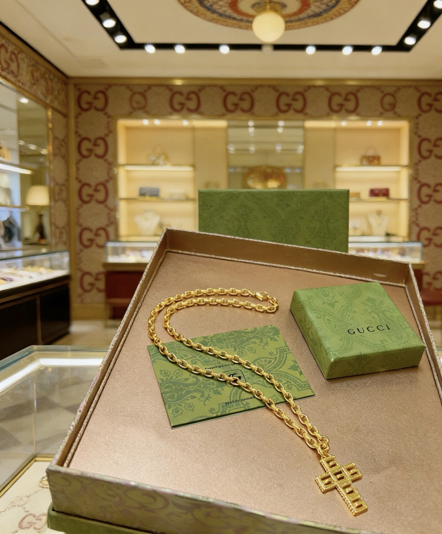 Gucci 新品发布 巨帅 Forest系列双G古驰项链