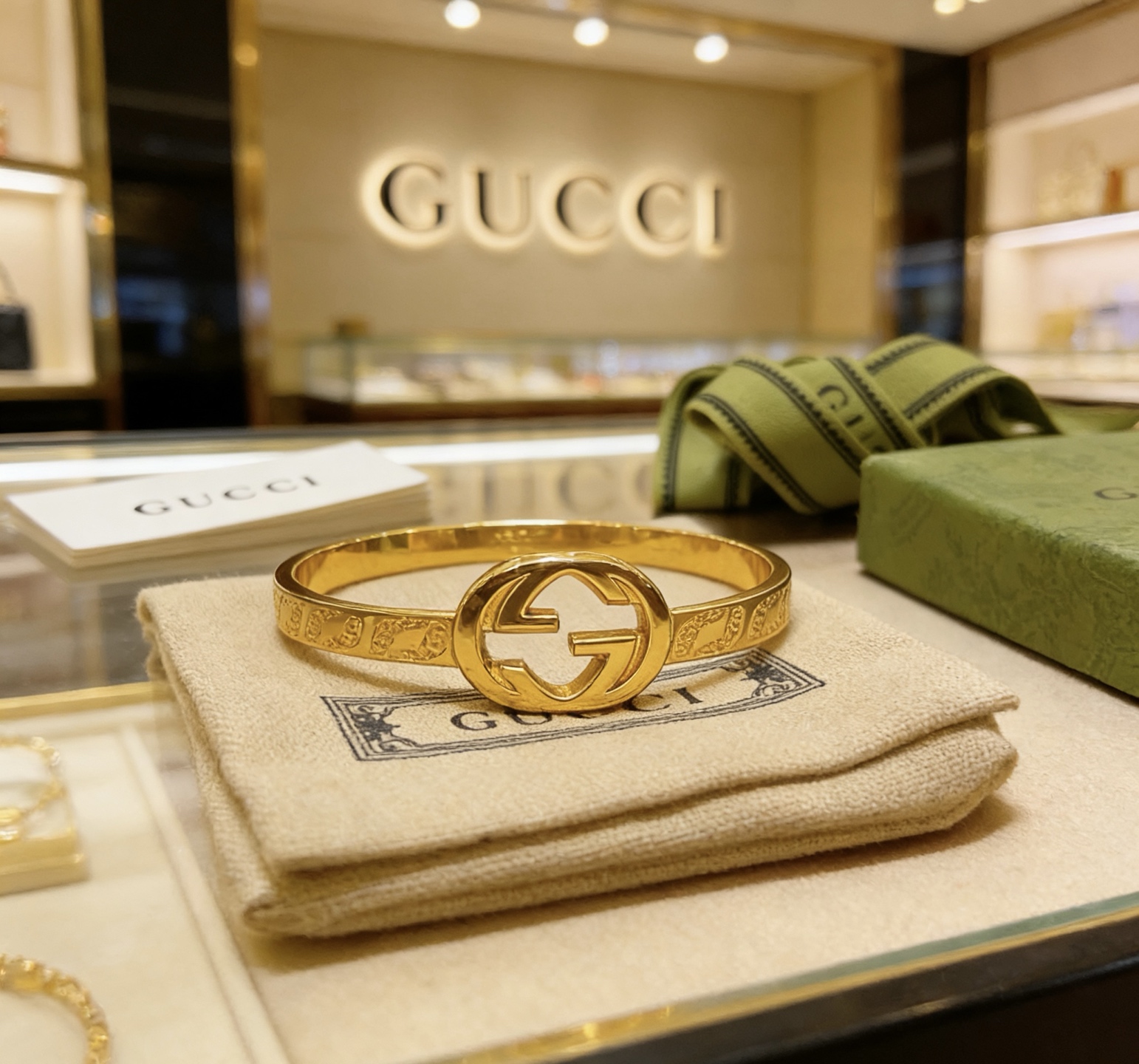 Gucci 𝐆𝐮𝐜𝐜𝐢古驰手镯手环纯手工打造最新款手镯档次更高 Anger Forest系列双G 款系列不退色古驰手环