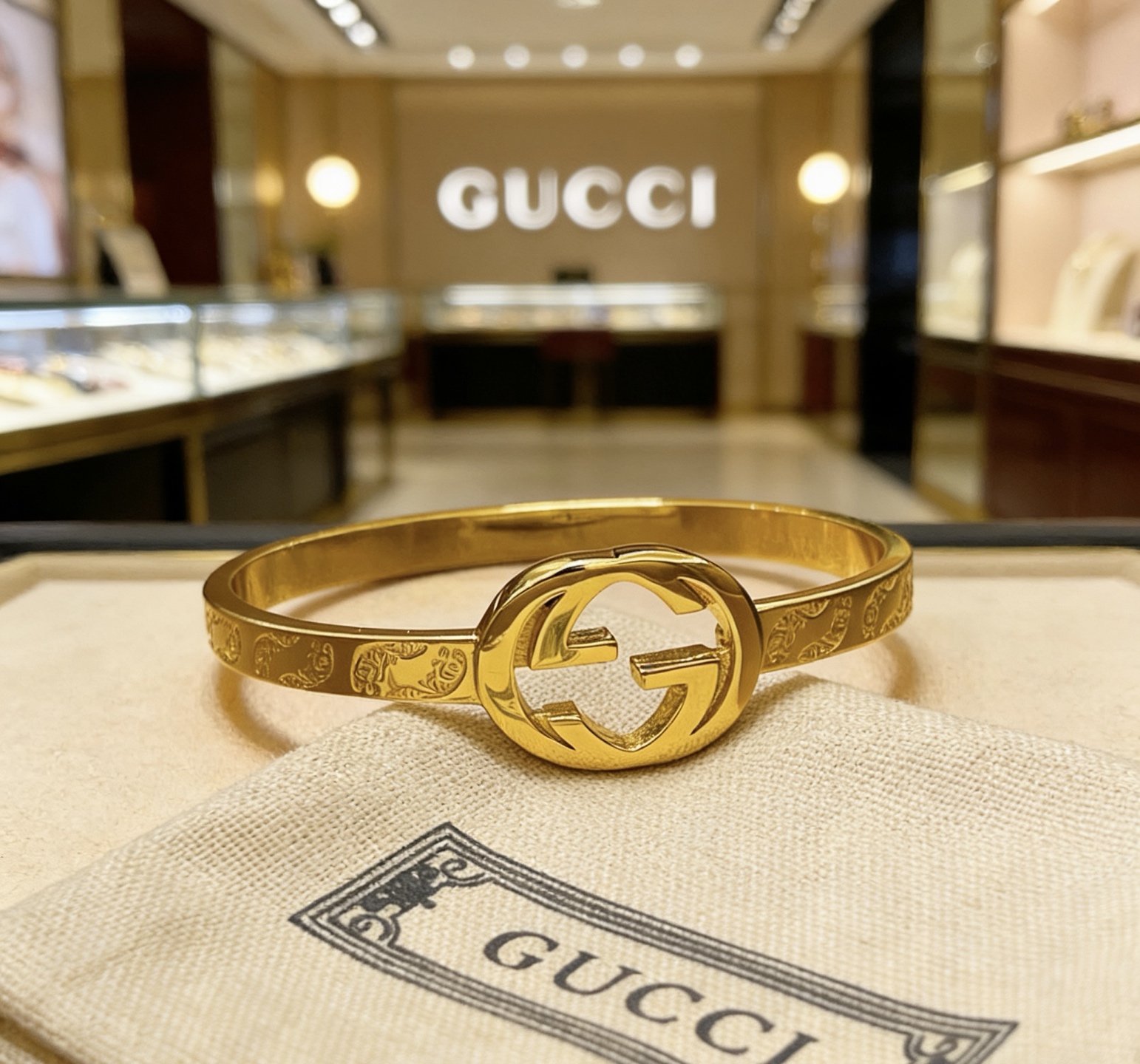 Gucci 𝐆𝐮𝐜𝐜𝐢古驰手镯手环纯手工打造最新款手镯档次更高 Anger Forest系列双G 款系列不退色古驰手环