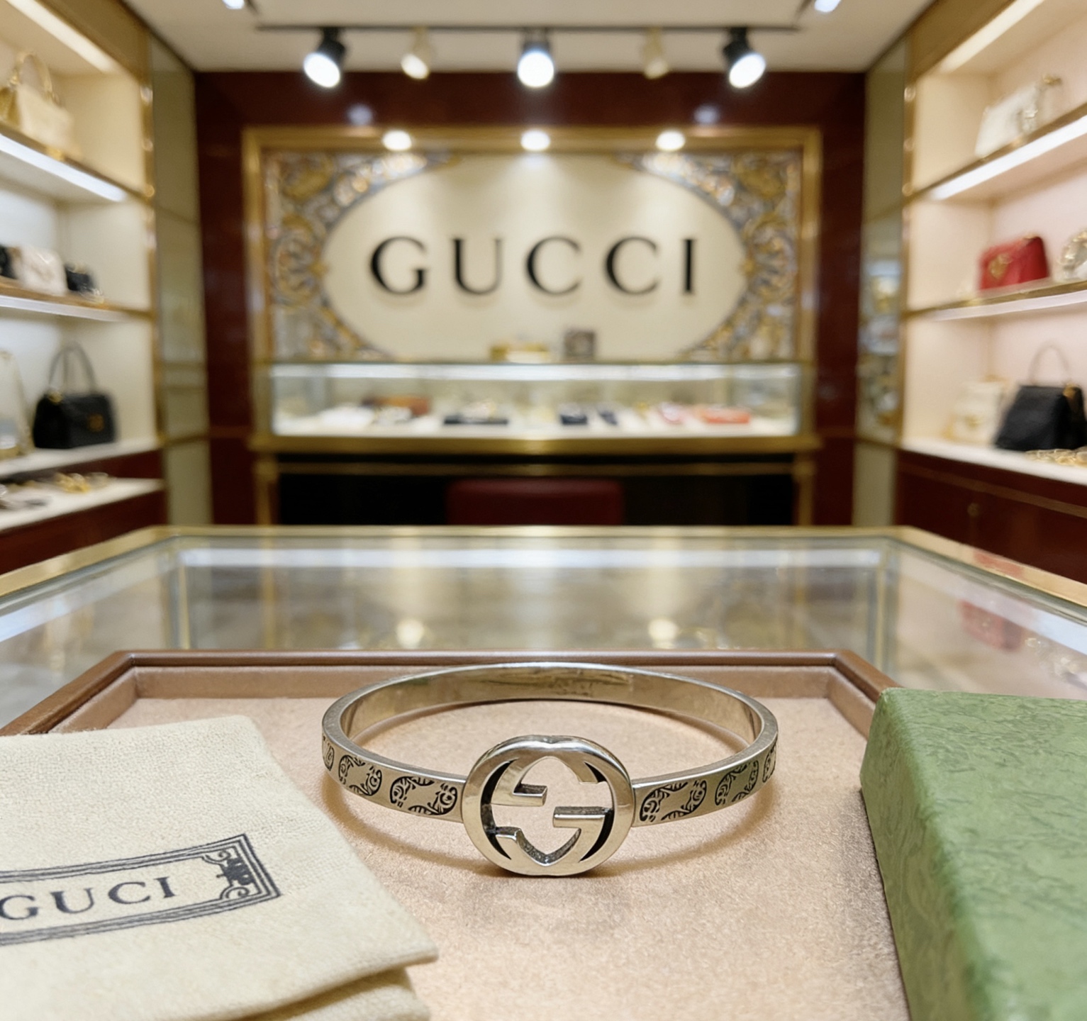Gucci 𝐆𝐮𝐜𝐜𝐢古驰手镯手环纯手工打造最新款手镯档次更高 Anger Forest系列双G 款系列不退色古驰手环