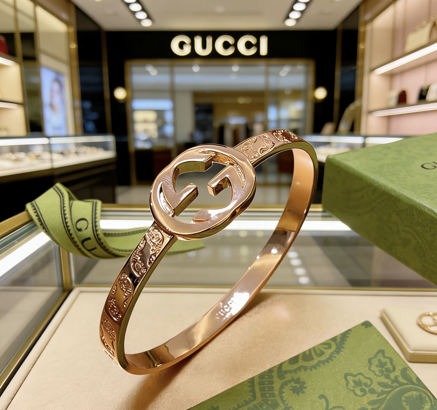 Gucci 𝐆𝐮𝐜𝐜𝐢古驰手镯手环纯手工打造最新款手镯档次更高 Anger Forest系列双G 款系列不退色古驰手环