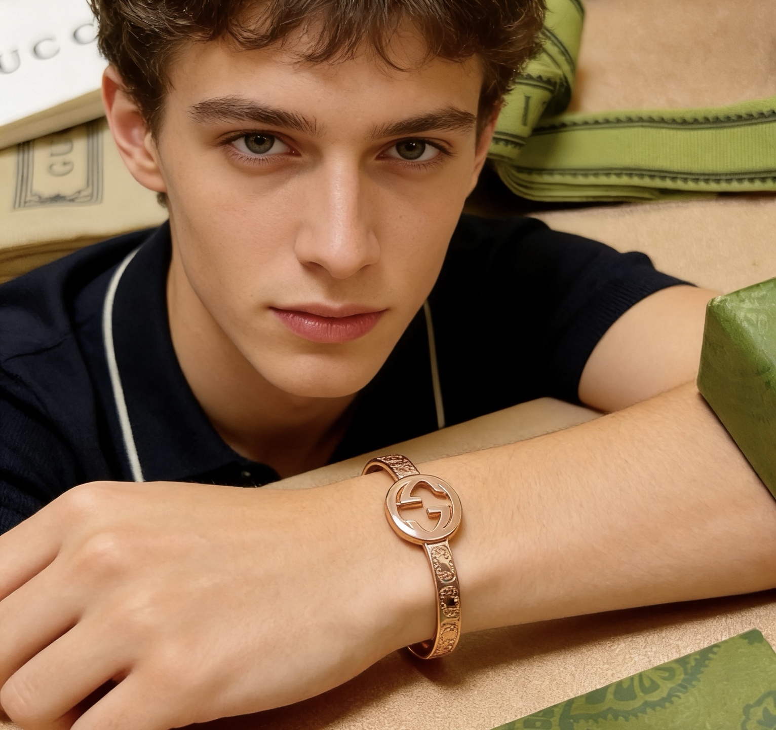 Gucci 𝐆𝐮𝐜𝐜𝐢古驰手镯手环纯手工打造最新款手镯档次更高 Anger Forest系列双G 款系列不退色古驰手环