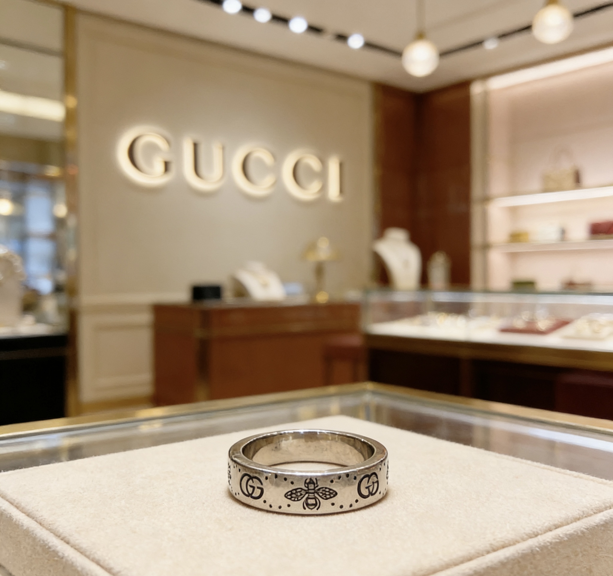 Gucci 2026最新款蜜蜂𝐆𝐮𝐜𝐜𝐢古驰戒指最新款款式档次更高 Anger Forest系列双G纯手工制作工艺 古驰戒指
