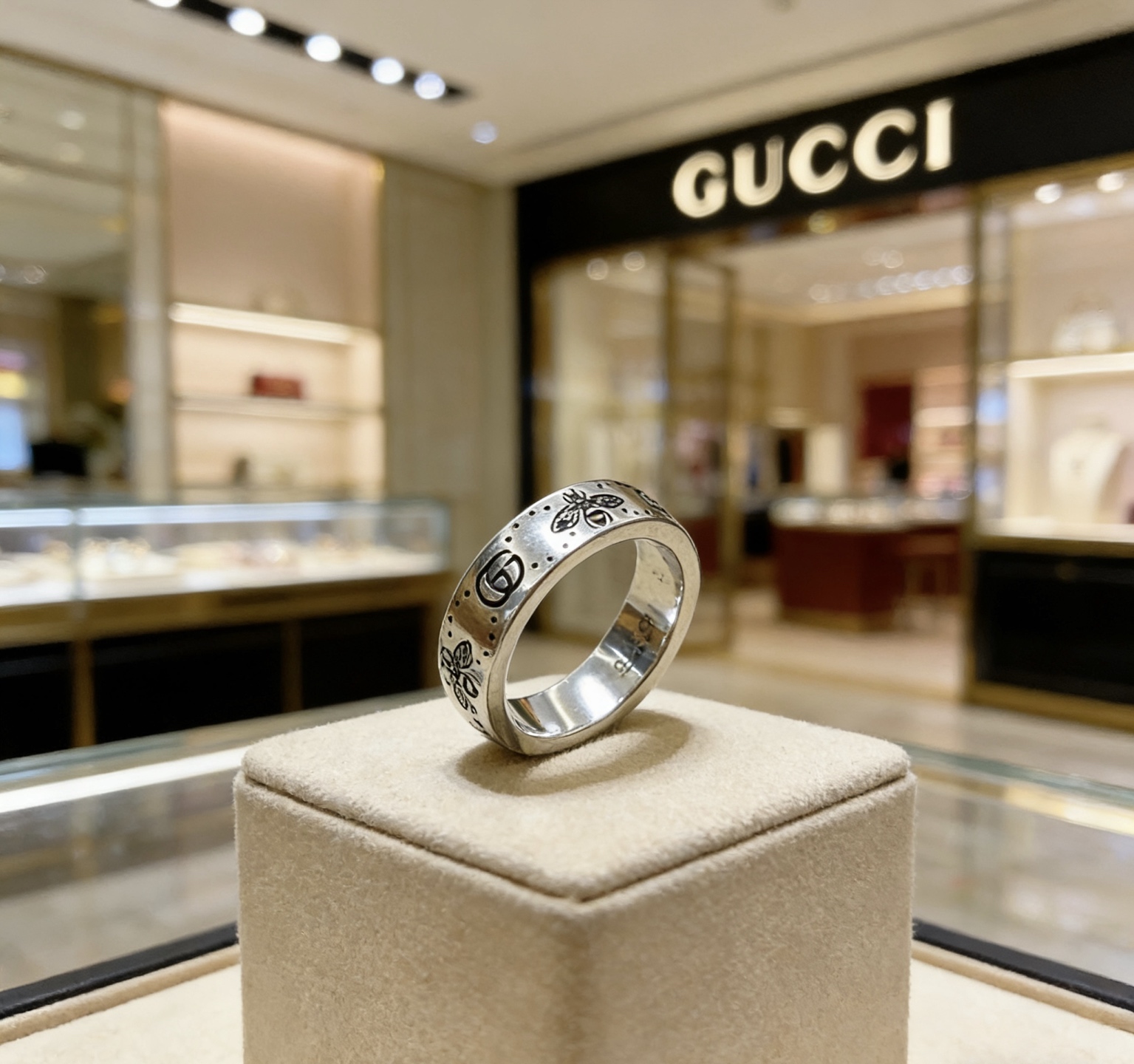 Gucci 2026最新款蜜蜂𝐆𝐮𝐜𝐜𝐢古驰戒指最新款款式档次更高 Anger Forest系列双G纯手工制作工艺 古驰戒指