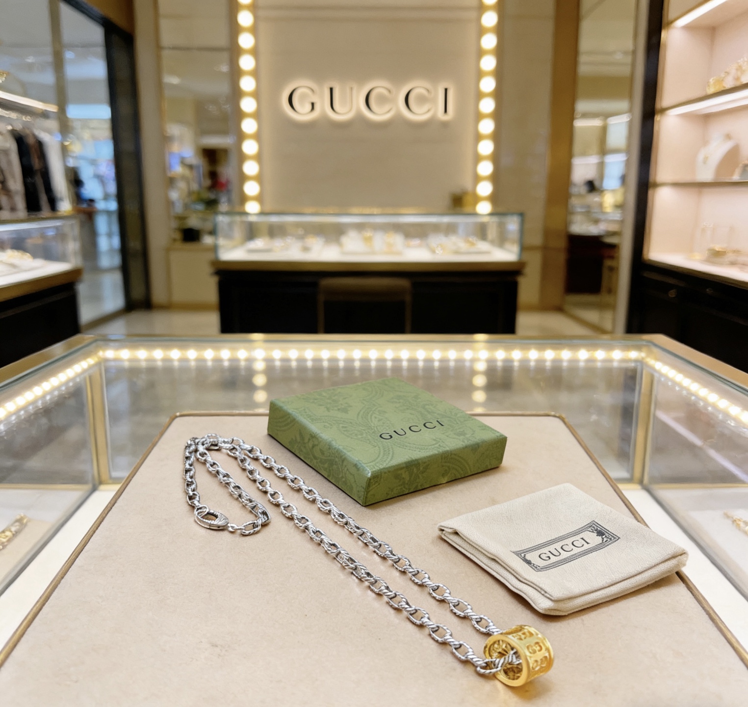 Gucci 𝐆𝐮𝐜𝐜𝐢古驰项链最新款链条档次更高 Anger Forest系列双G古驰项链