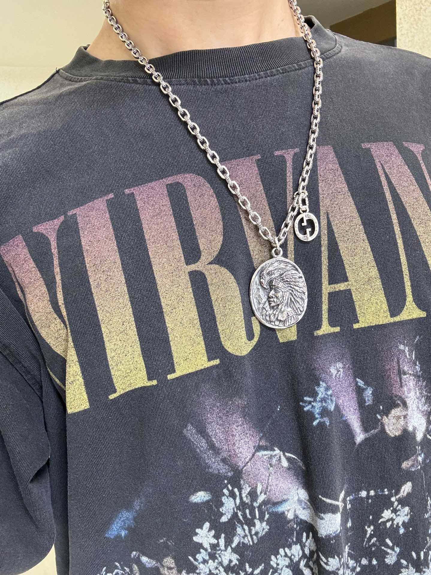 Gucci 新品发布 𝐆𝐮𝐜𝐜𝐢古驰项链2024最新款链条档次更高 Anger Forest系列双G古驰项链独特气质项链