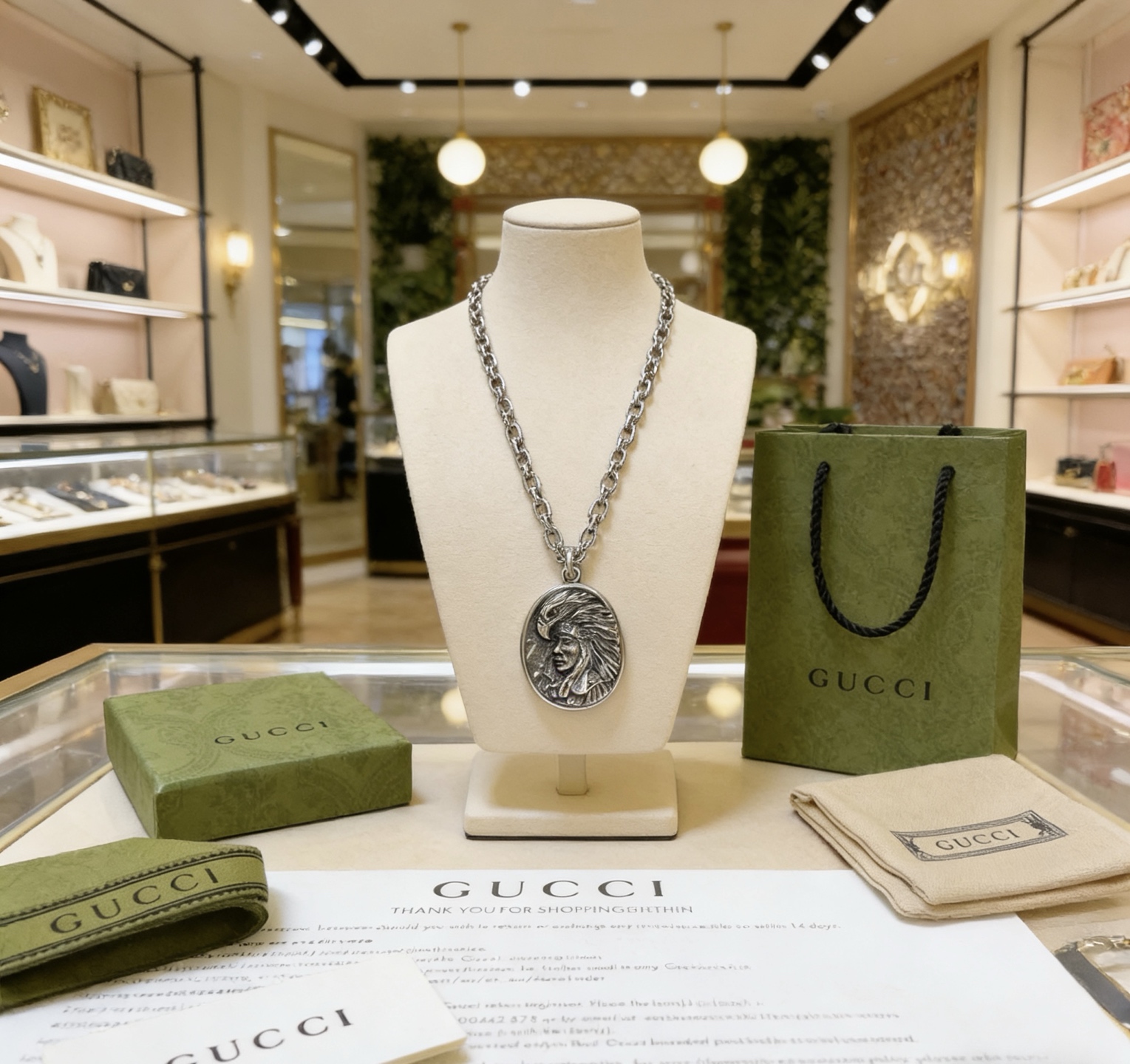 Gucci 新品发布 𝐆𝐮𝐜𝐜𝐢古驰项链2024最新款链条档次更高 Anger Forest系列双G古驰项链独特气质项链