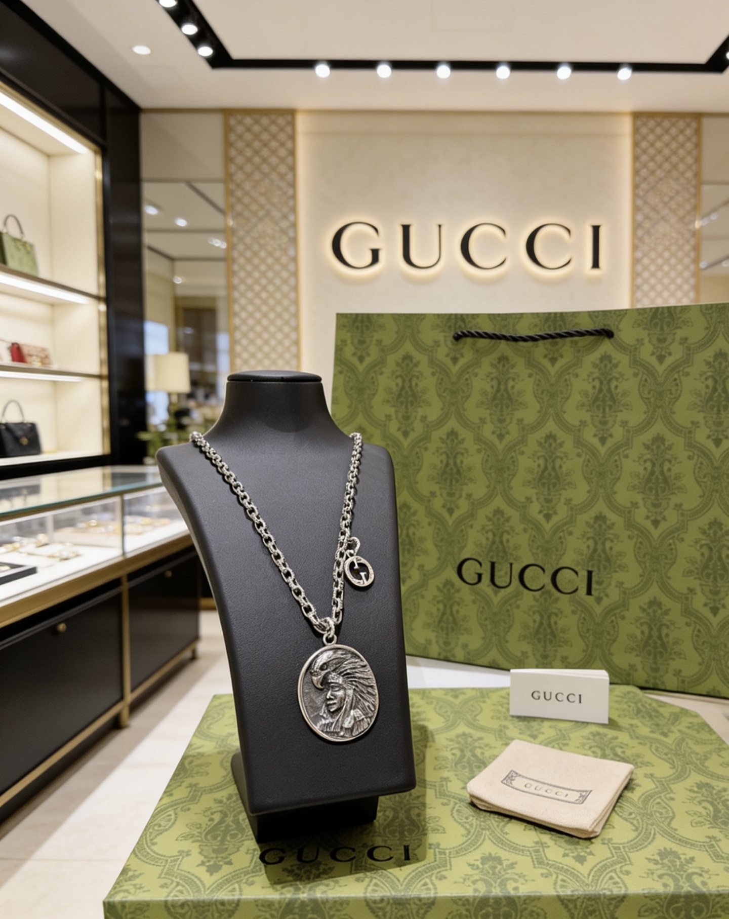 Gucci 新品发布 𝐆𝐮𝐜𝐜𝐢古驰项链2024最新款链条档次更高 Anger Forest系列双G古驰项链独特气质项链