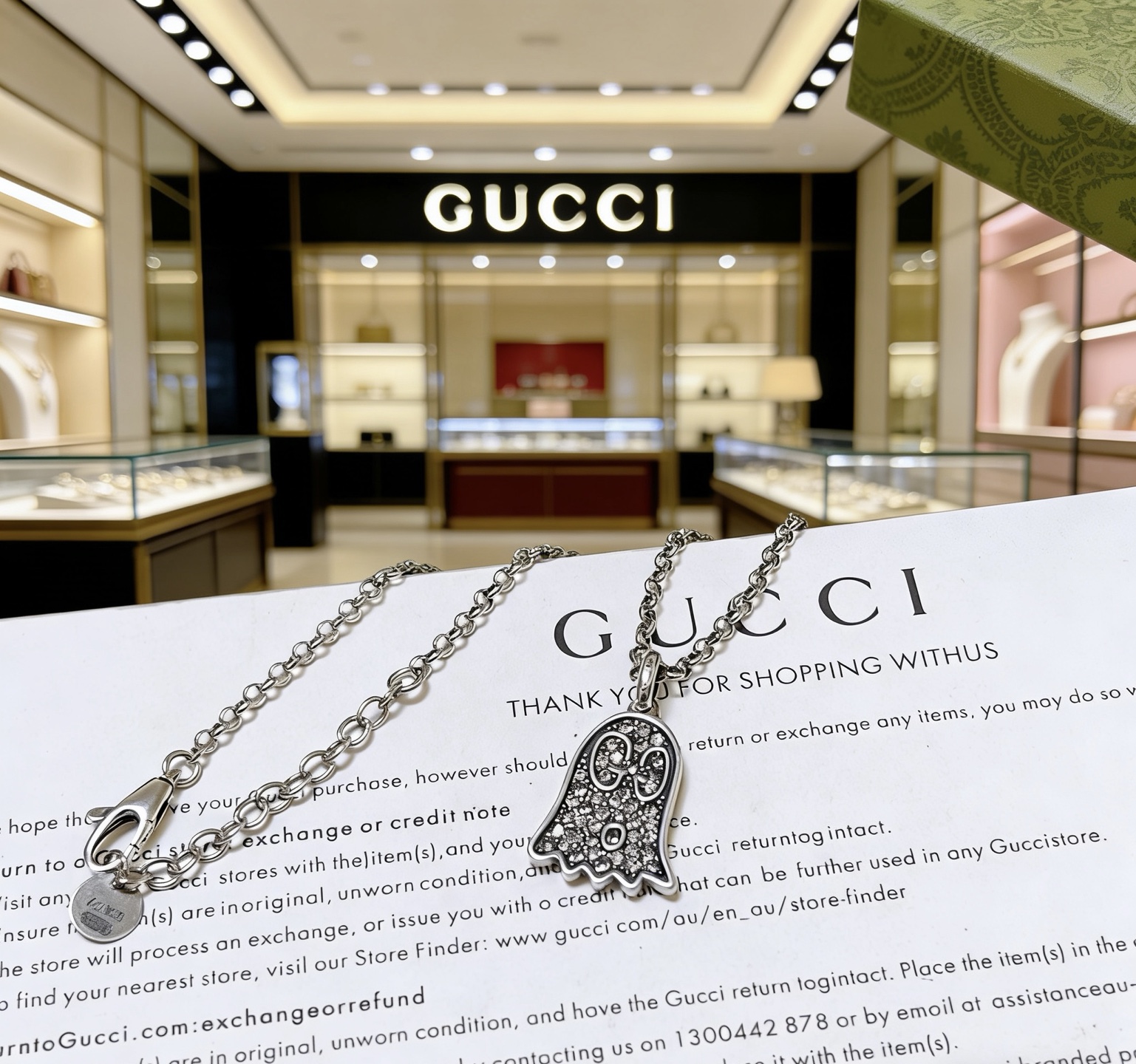 Gucci 𝐆𝐮𝐜𝐜𝐢古驰项链最新款链条档次更高 Anger Forest系列双G古驰项链