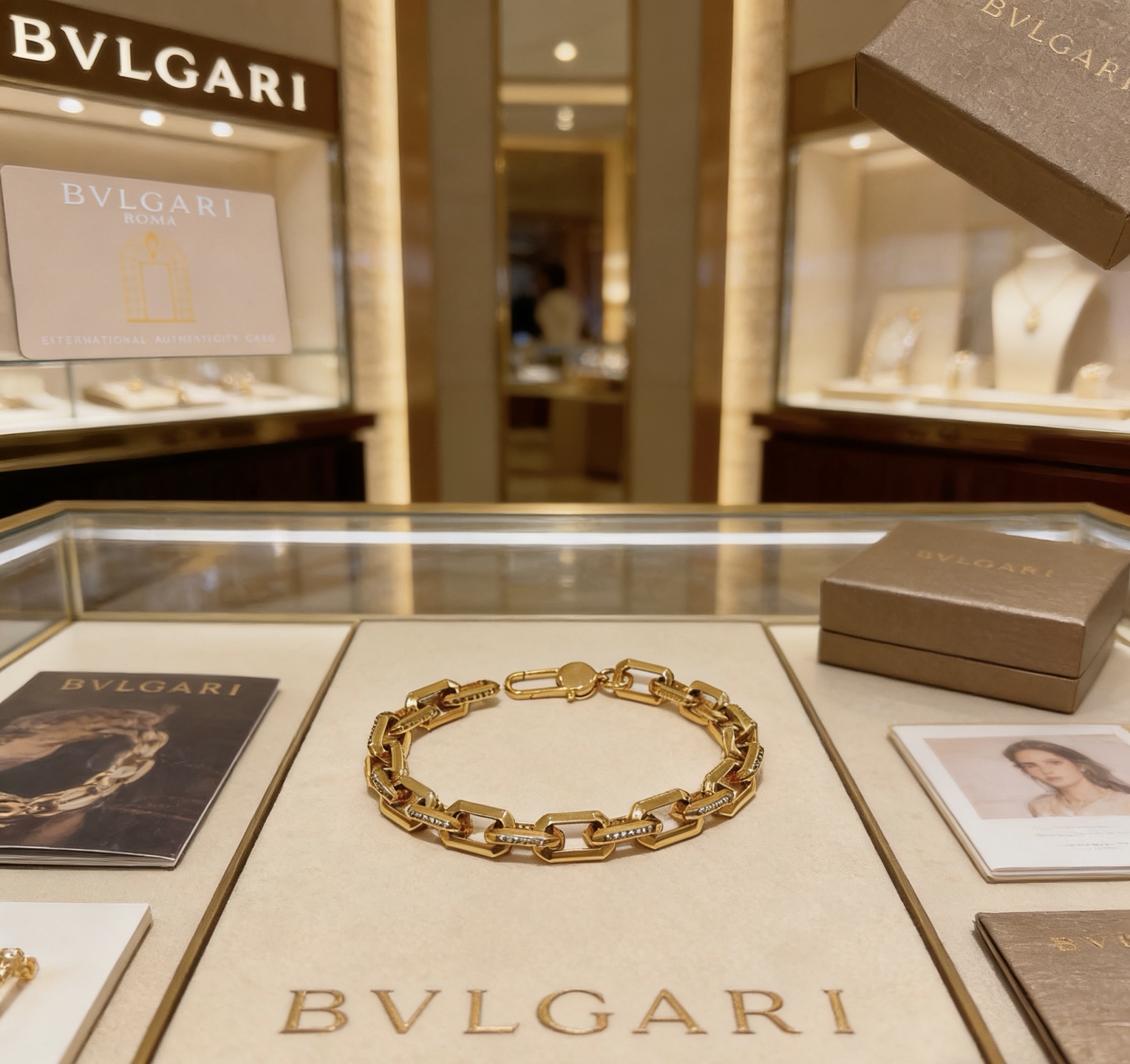 Bvlgari 宝格丽手链V金材质 BVLGARI宝格丽 DIVAS‘ DREAM 系列 品相完美