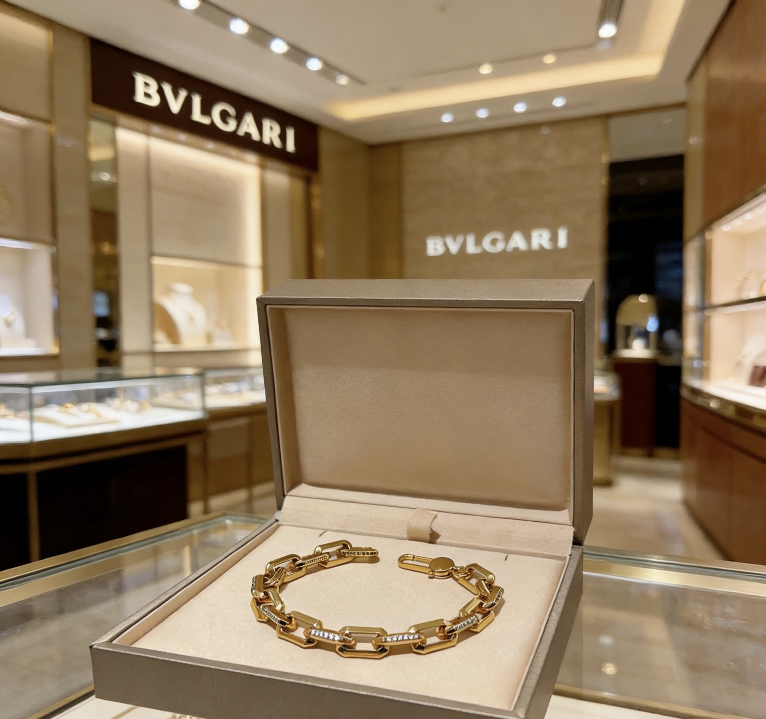 Bvlgari 宝格丽手链V金材质 BVLGARI宝格丽 DIVAS‘ DREAM 系列 品相完美