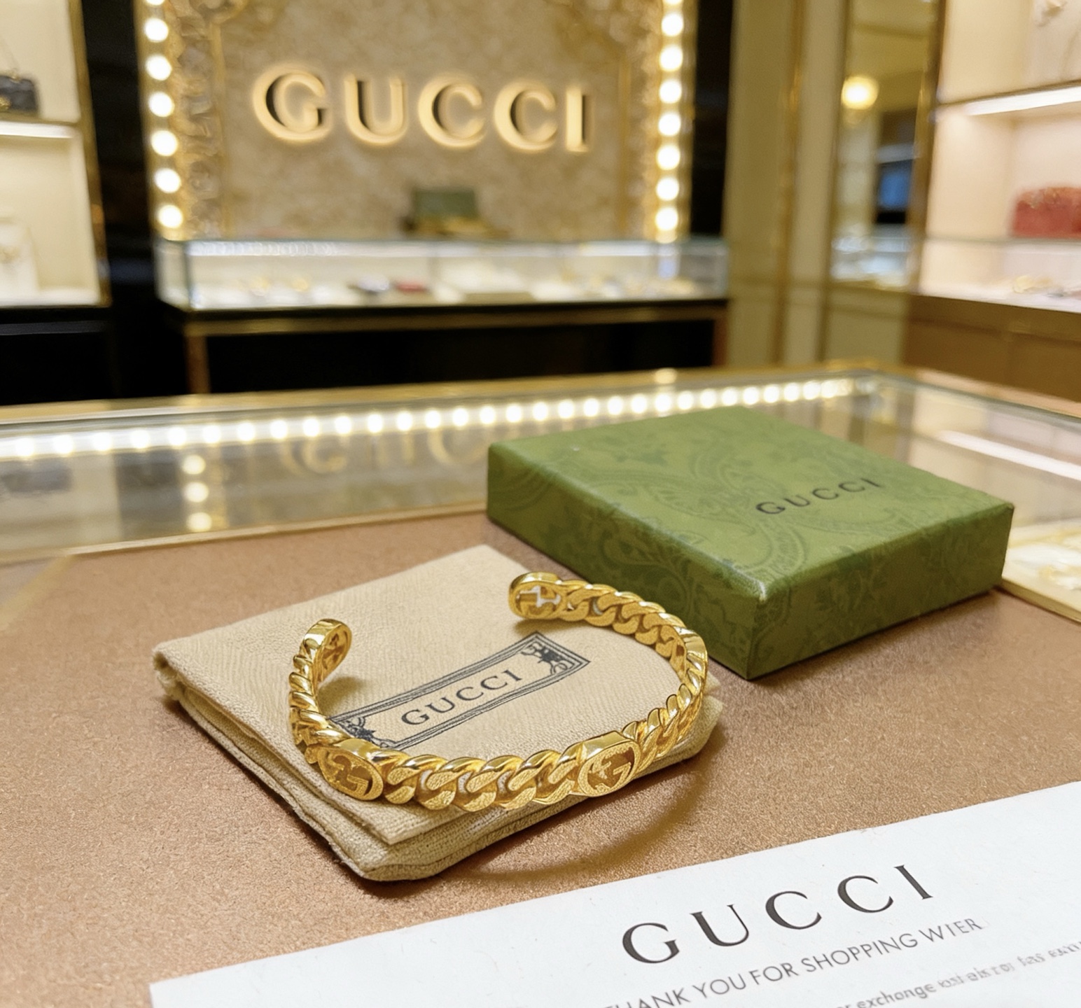 Gucci 认准独家做旧玫瑰金系列加厚加宽𝐆𝐮𝐜𝐜𝐢古驰手镯手环独特魅力十足最新款手镯 档次更高 Anger Forest系列双G 款系列高品质新品古驰手环