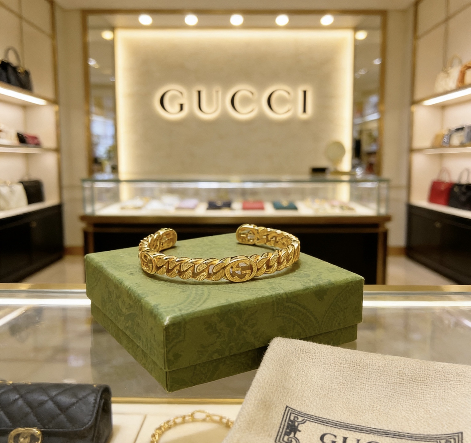Gucci 认准独家做旧玫瑰金系列加厚加宽𝐆𝐮𝐜𝐜𝐢古驰手镯手环独特魅力十足最新款手镯 档次更高 Anger Forest系列双G 款系列高品质新品古驰手环