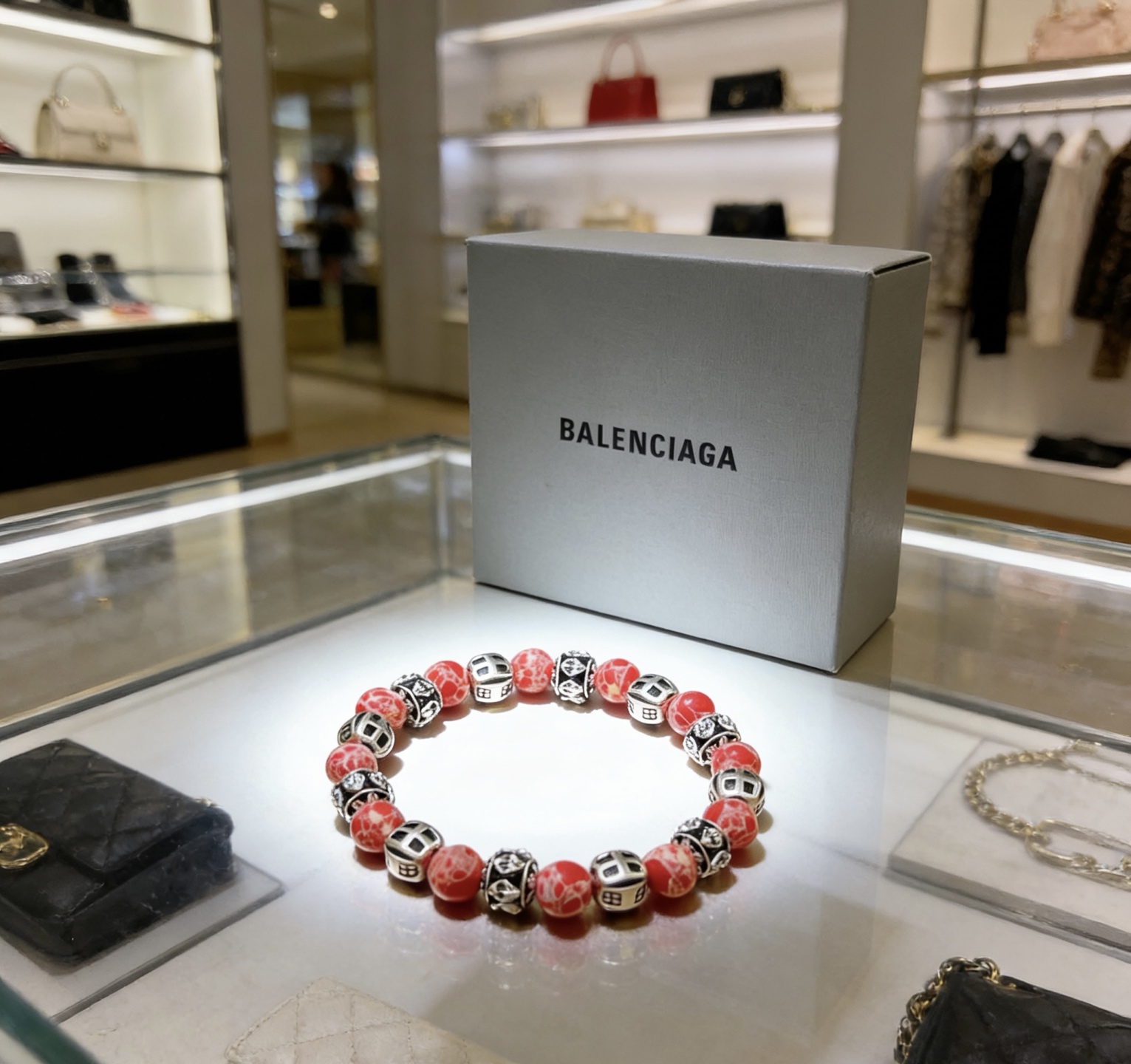 Balenciaga 精工版本蛇皮石巴黎世家手链 泰银风格巴黎世家手链