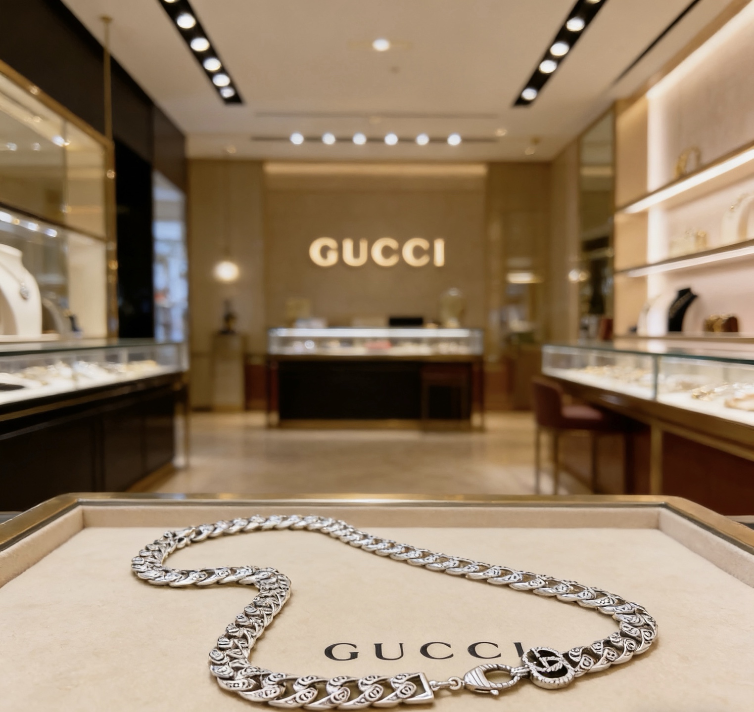 Gucci 奢华款𝐆𝐮𝐜𝐜𝐢古驰项链最新款链条档次更高