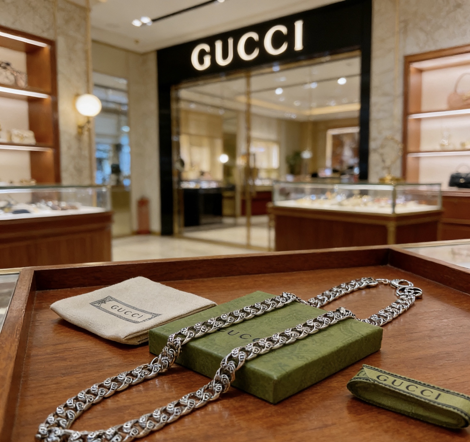 Gucci 奢华款𝐆𝐮𝐜𝐜𝐢古驰项链最新款链条档次更高
