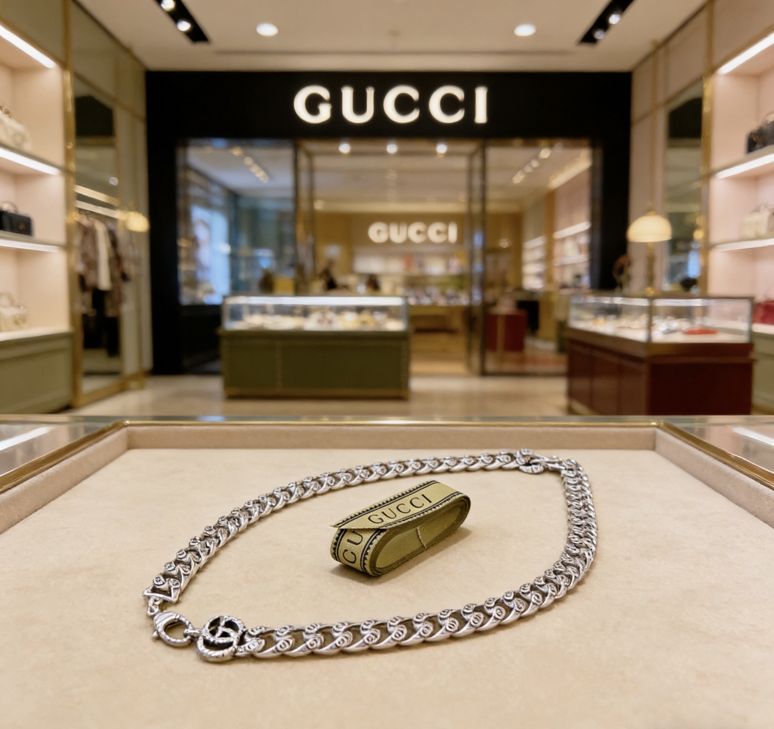Gucci 奢华款𝐆𝐮𝐜𝐜𝐢古驰项链最新款链条档次更高