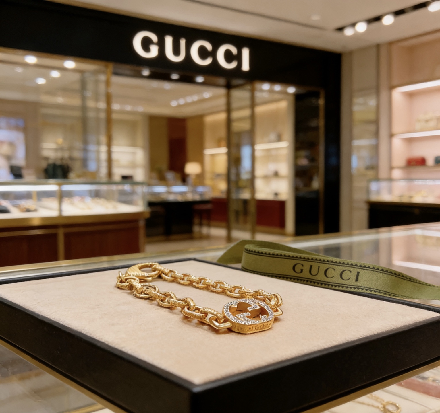 Gucci 太帅啦 最新出炉黄金土豪版手链