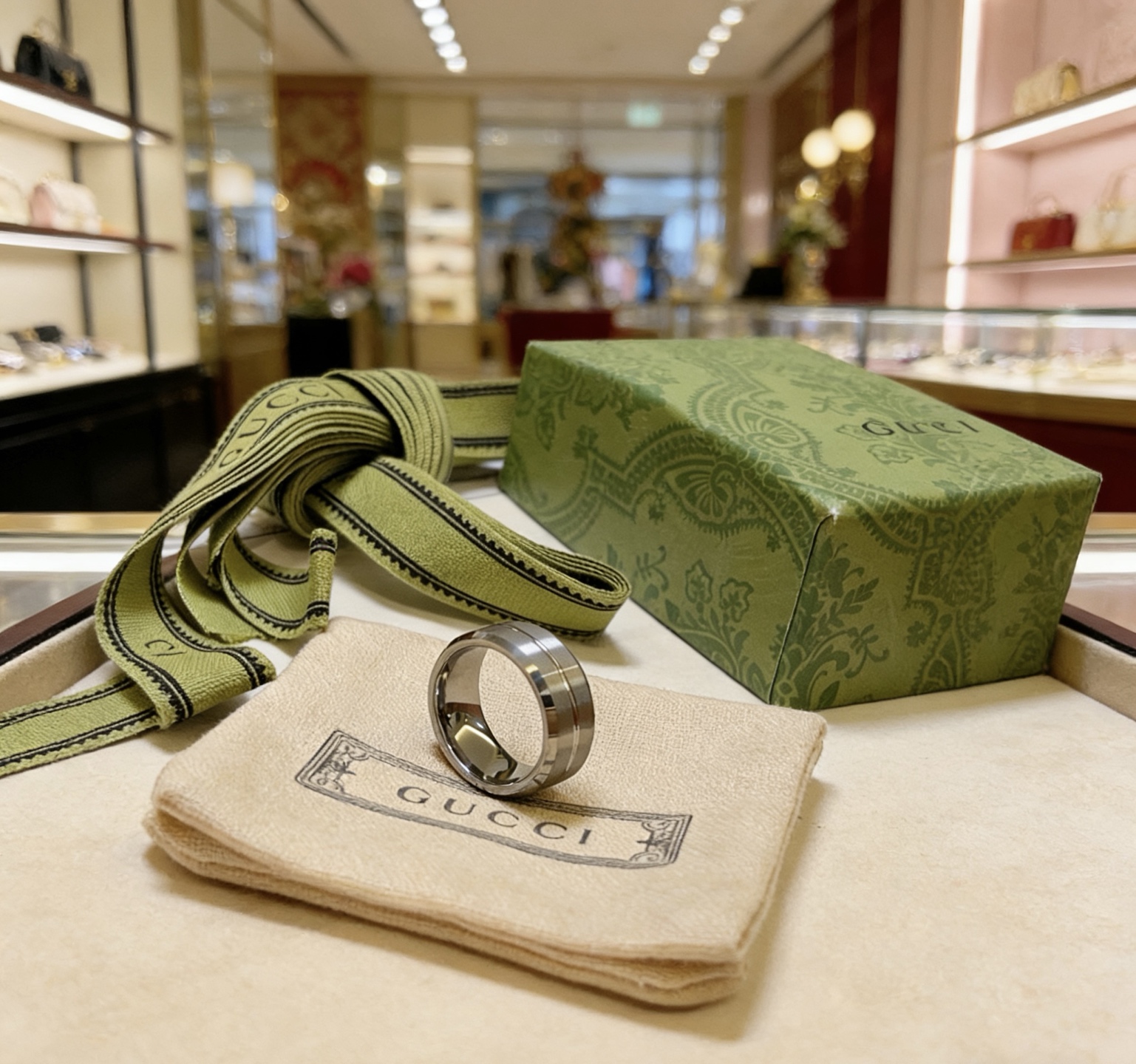 Gucci 𝐆𝐮𝐜𝐜𝐢古驰戒指最新款K金戒指款式档次更高 Anger Forest系列双G纯手工制作工艺 古驰戒指