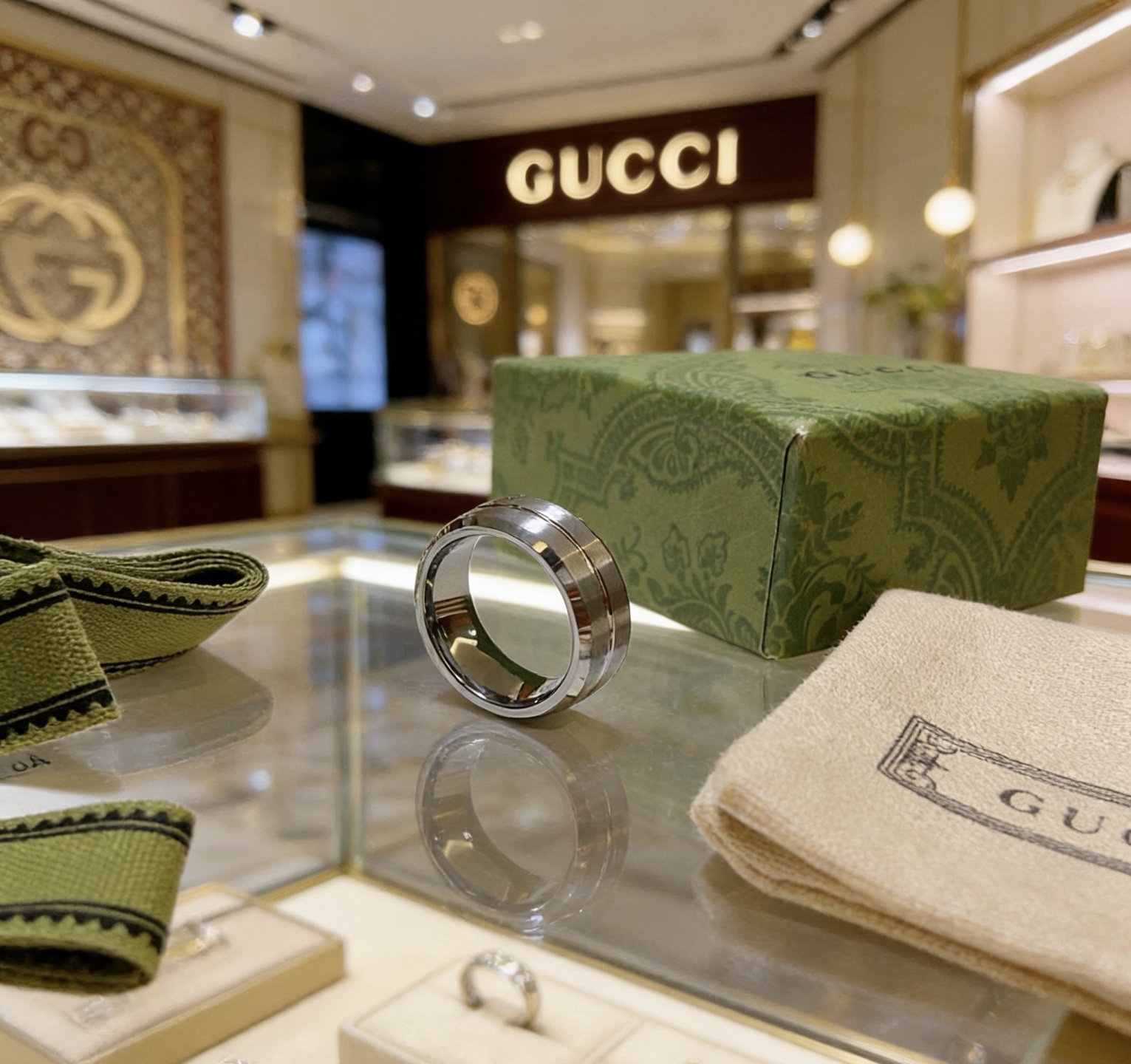 NO:763484,Batch. Gucci Ring The latest K gold ring has a higher style. The same style as the star Anger Forest series double G. Pure handmade craftsmanship. Gucci ring. Detail matching is purely handmade. Gucci ceramic ring glossy version. This one has been on sale. The best-selling model in Gucci. Very good to match with trendy clothes. Beautiful size. 7 8 9 10 11 Couple rings of the same style for men and women, boutique jewelry, gucci, ring19860909批.古驰戒指最新款K金戒指款式档次更高明星同款Anger Forest系列双G纯手工制作工艺 古驰戒指 细节对版纯手工处理 古驰陶瓷戒指亮面版型 这款一直在出 古驰里面热卖款 非常好搭配潮流衣服码数美 7 8 9 10 11 男女同款情侣戒指,饰品精品,gucci,ring,Jewelry