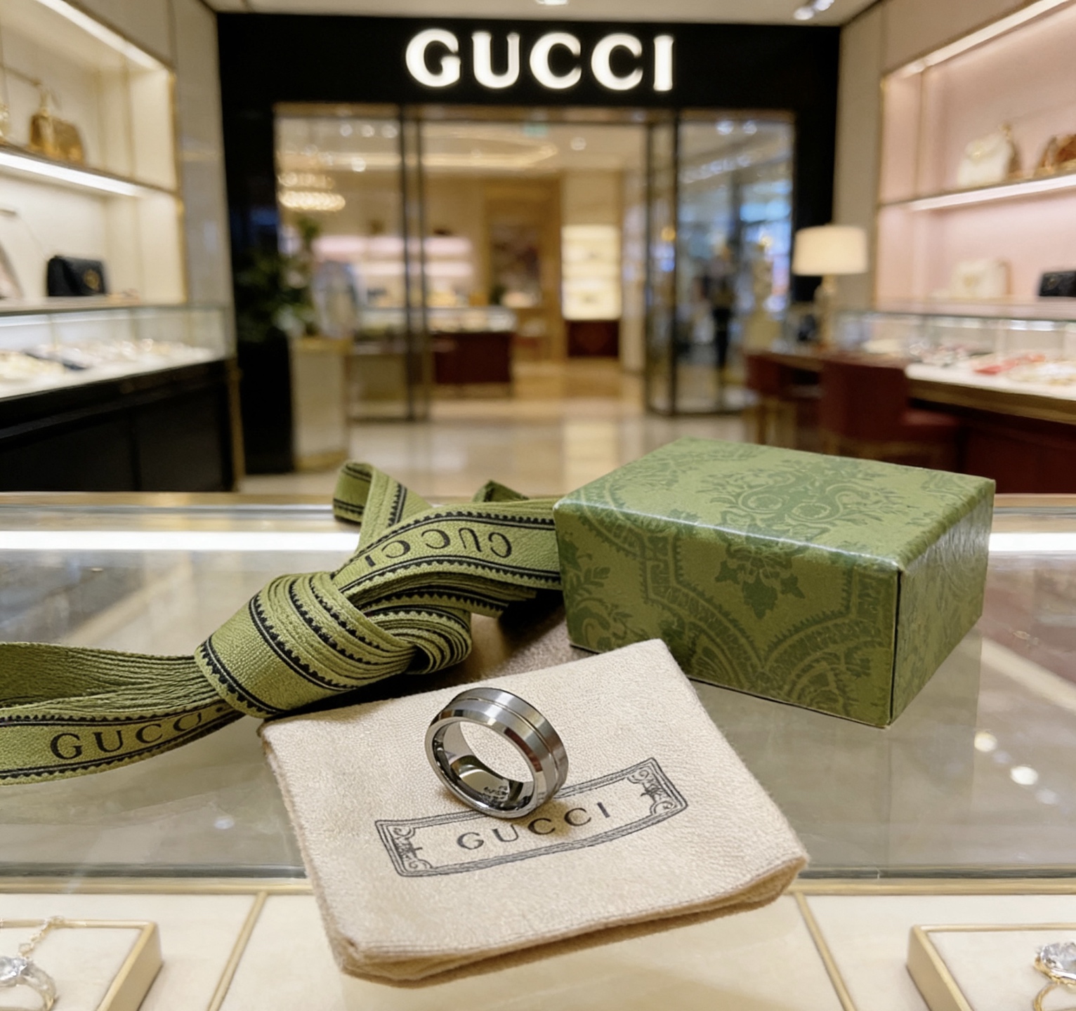 Gucci 𝐆𝐮𝐜𝐜𝐢古驰戒指最新款K金戒指款式档次更高 Anger Forest系列双G纯手工制作工艺 古驰戒指