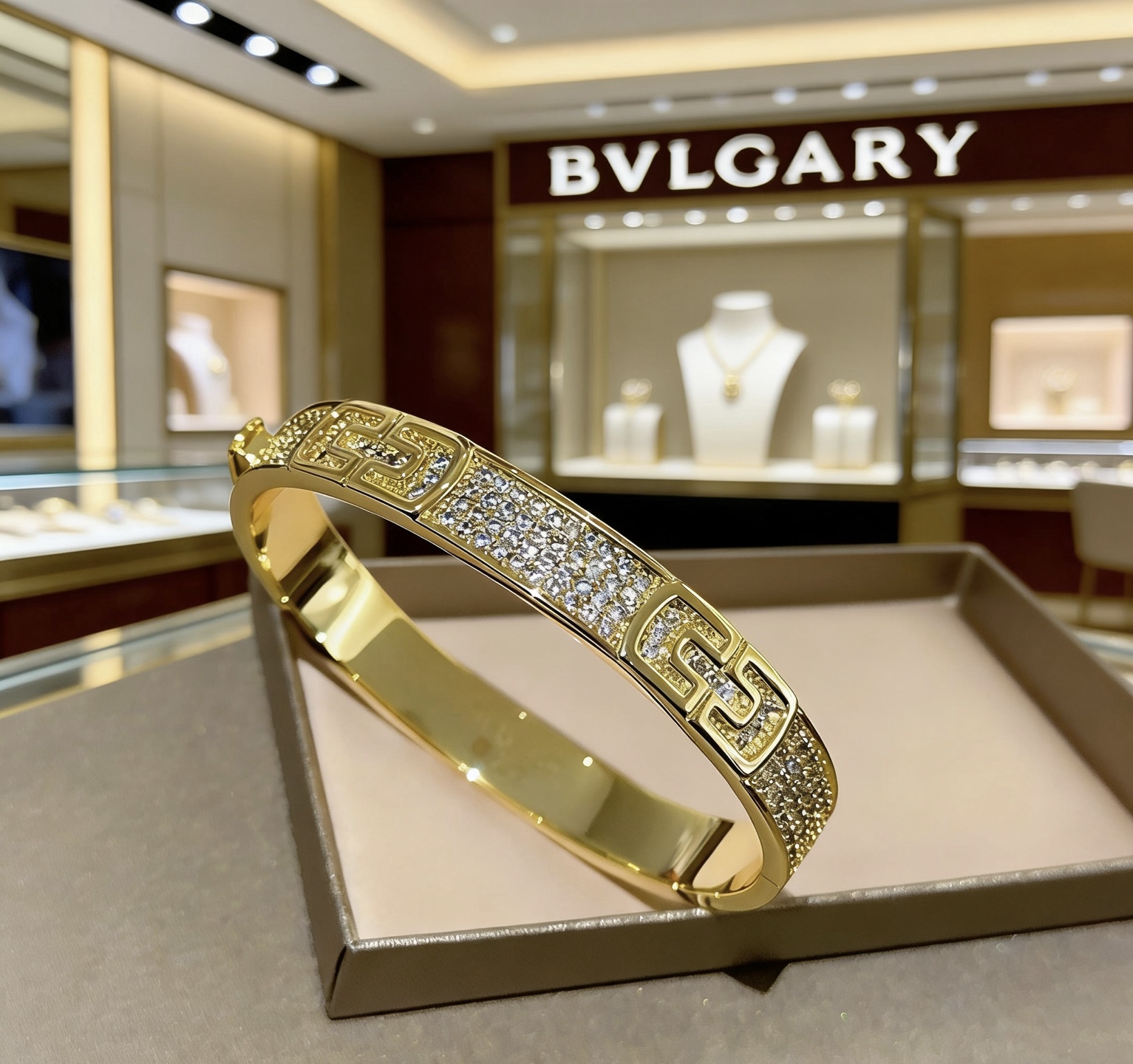 Bvlgari 宝格丽手镯Serpenti Viper系列回形针手镯