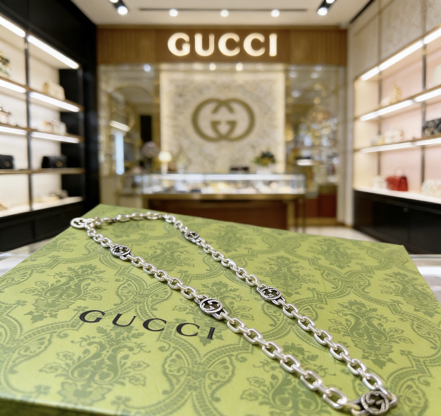 Gucci 奢华款𝐆𝐮𝐜𝐜𝐢古驰项链最新款链条档次更高