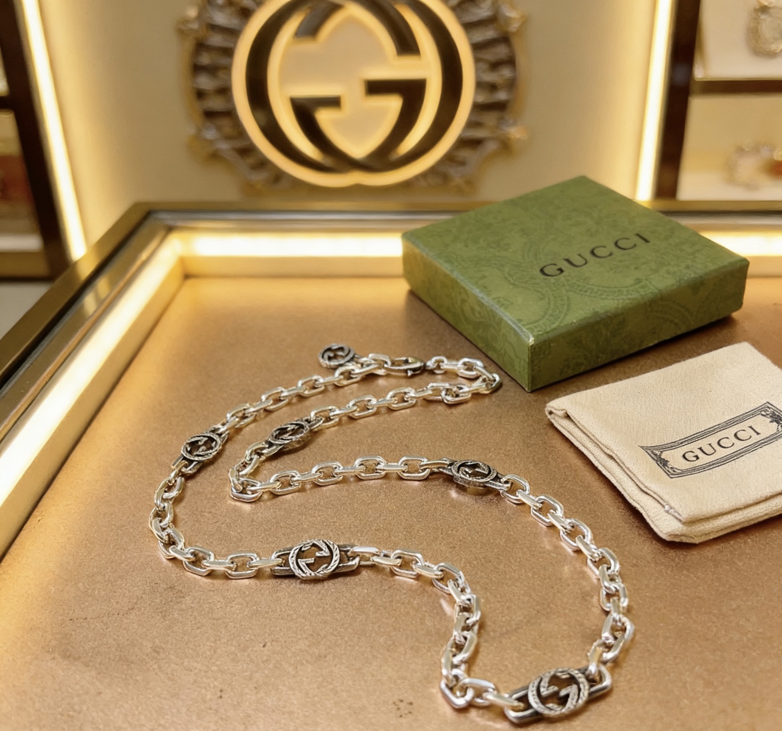 Gucci 奢华款𝐆𝐮𝐜𝐜𝐢古驰项链最新款链条档次更高