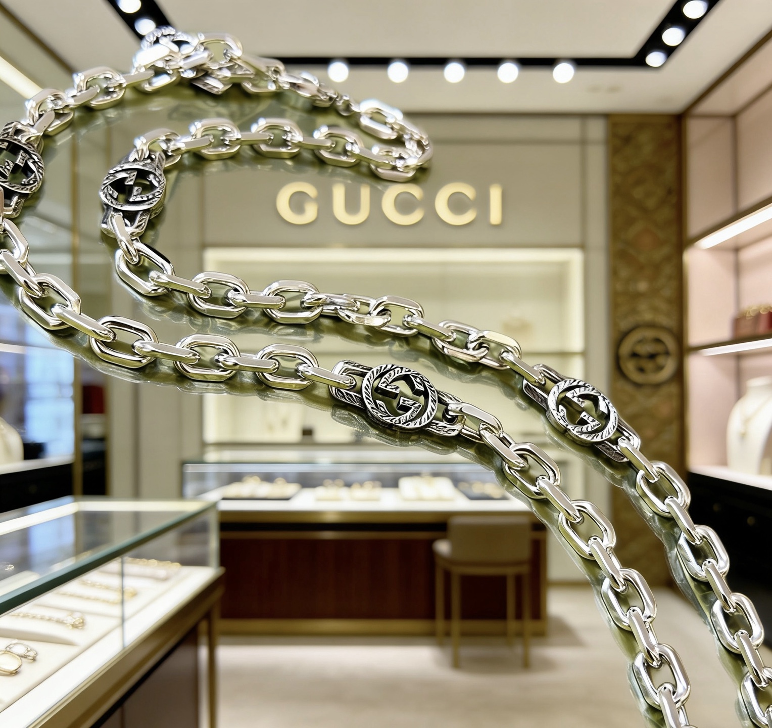 Gucci 奢华款𝐆𝐮𝐜𝐜𝐢古驰项链最新款链条档次更高