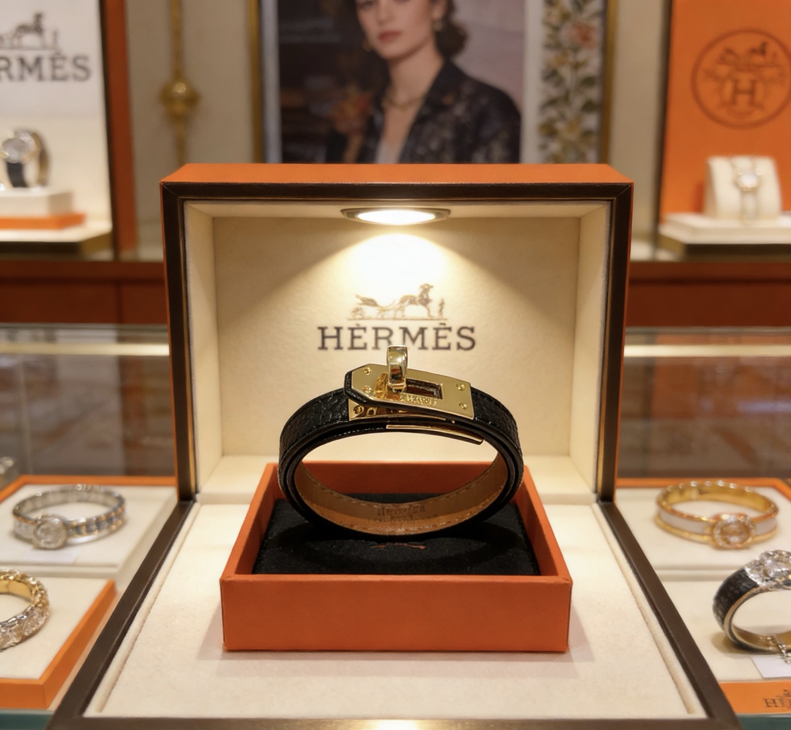 Hermès 新品发售 爱马仕手绳手环最新款纯手工头层牛皮材质档次更高 H系列 款系列手链手绳